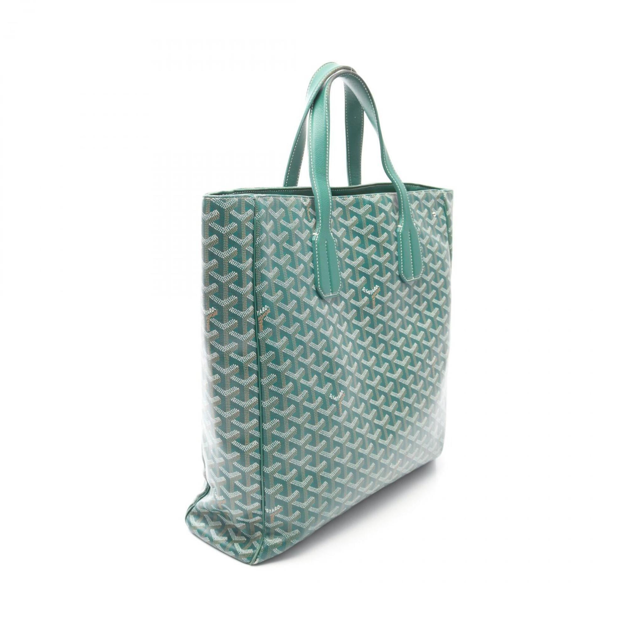 Goyard Green Multi-Color Coated Canvas Handbag Tote Bag (Pre-Owned)