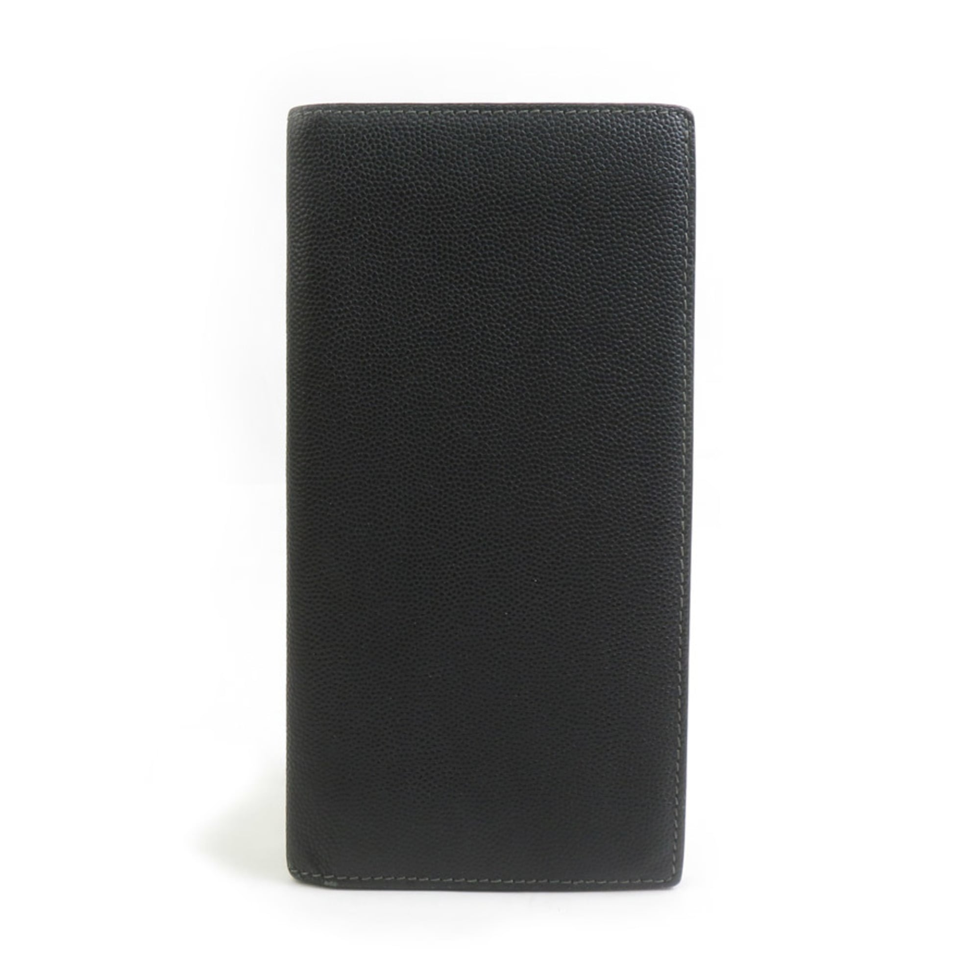 Cartier Black Leather Long Wallet (Bi-Fold) (Pre-Owned)