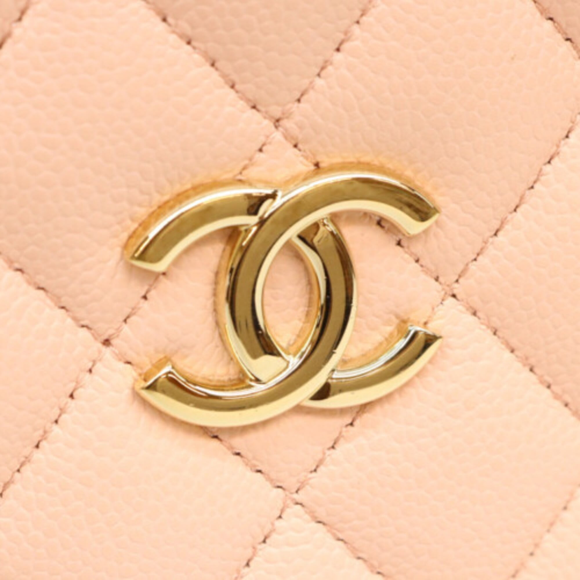 Chanel Pink Grained Calfskin Shoulder Bag (Pre-Owned)