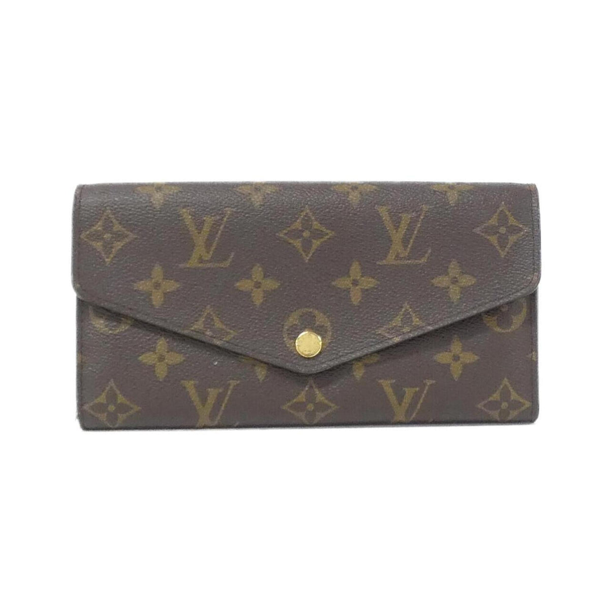 Louis Vuitton Brown Coated Canvas Long Wallet (Bi-Fold) (Pre-Owned)