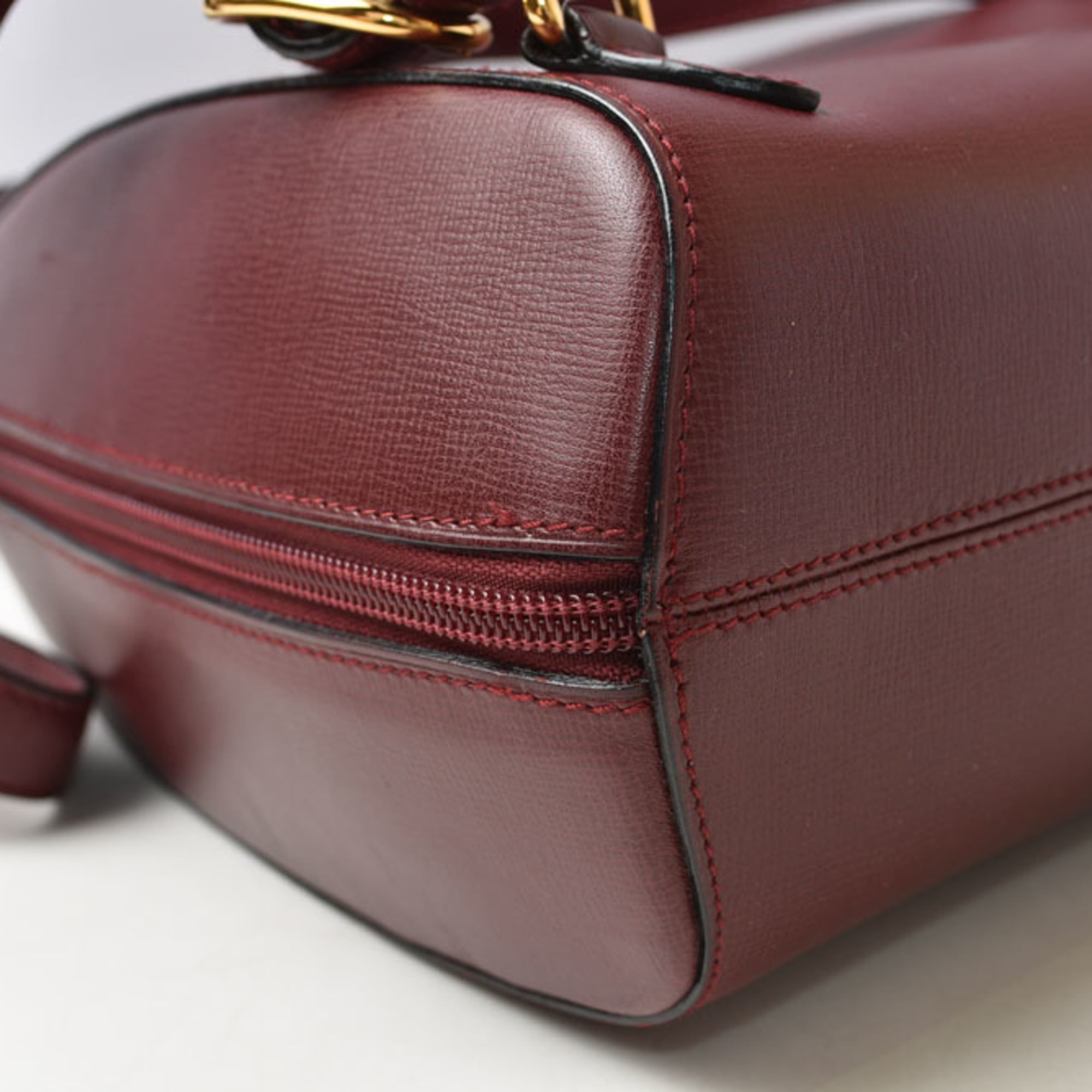Cartier Bordeaux Leather Backpack (Pre-Owned)