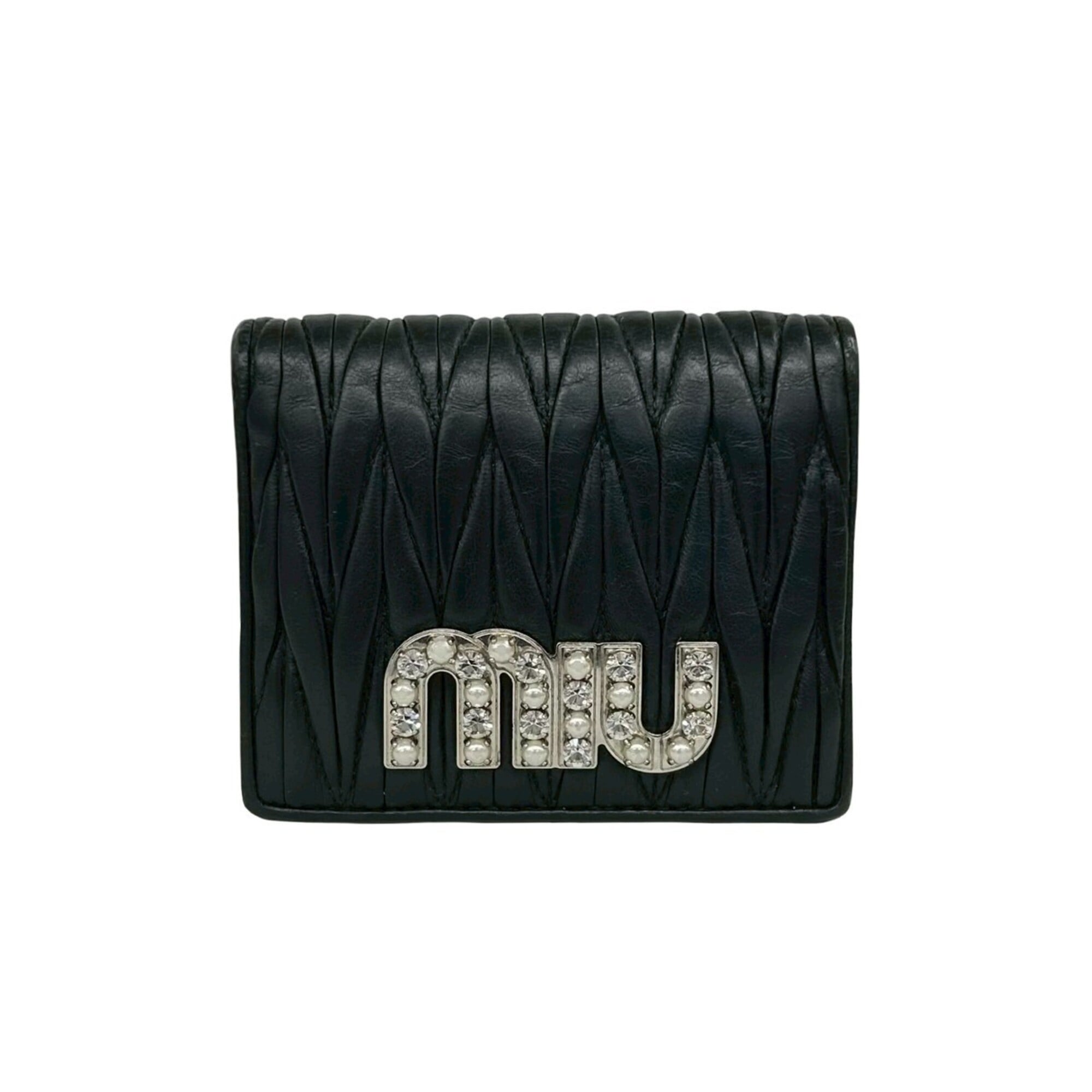 Miu Miu Black Leather Wallet (Bi-Fold) (Pre-Owned)