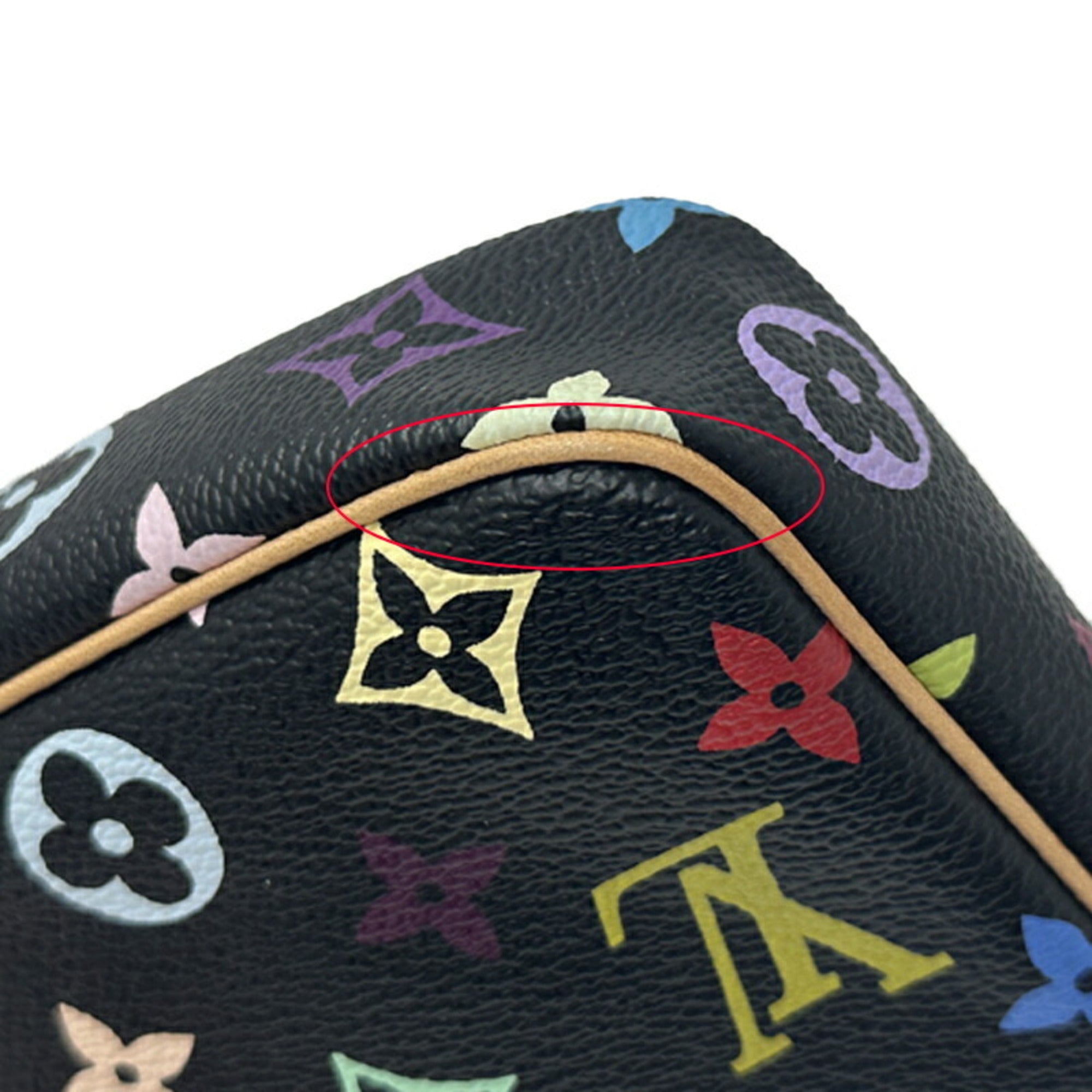 Louis Vuitton Multi-Color Noir Monogram Multicolore Handbag Pochette (Pre-Owned)