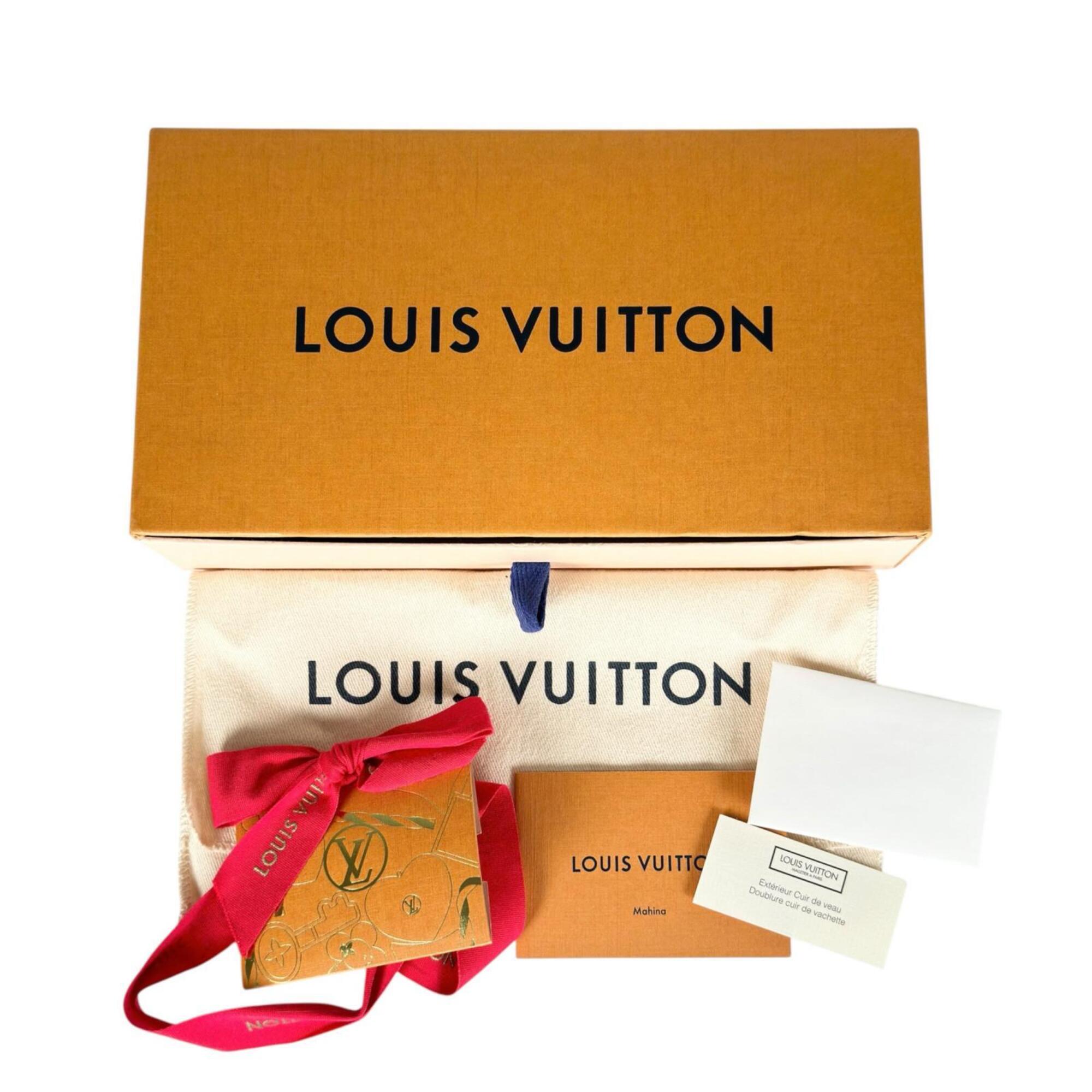 Louis Vuitton Mahina Black Monogram Long Wallet (Bi-Fold) (Pre-Owned)