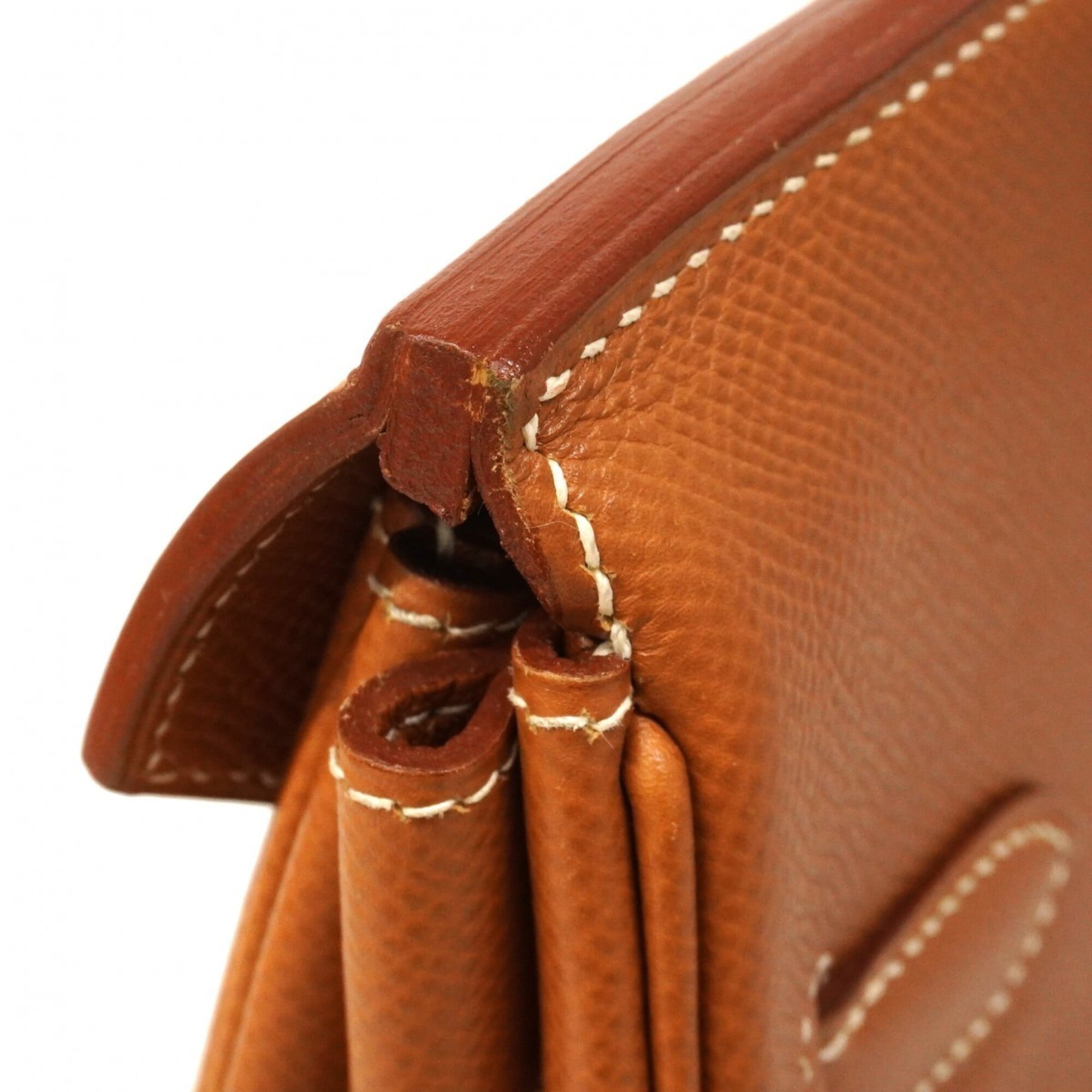 Hermes Gold Courchevel Leather Handbag (Pre-Owned)