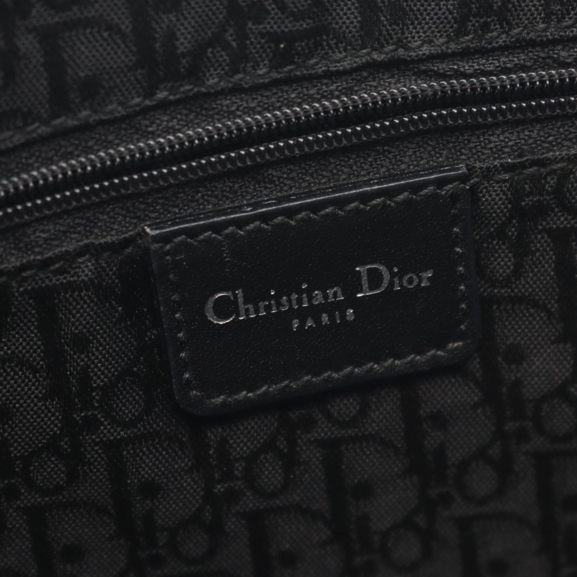 Christian Dior Black Leather Handbag Shoulder Bag (Pre-Owned)