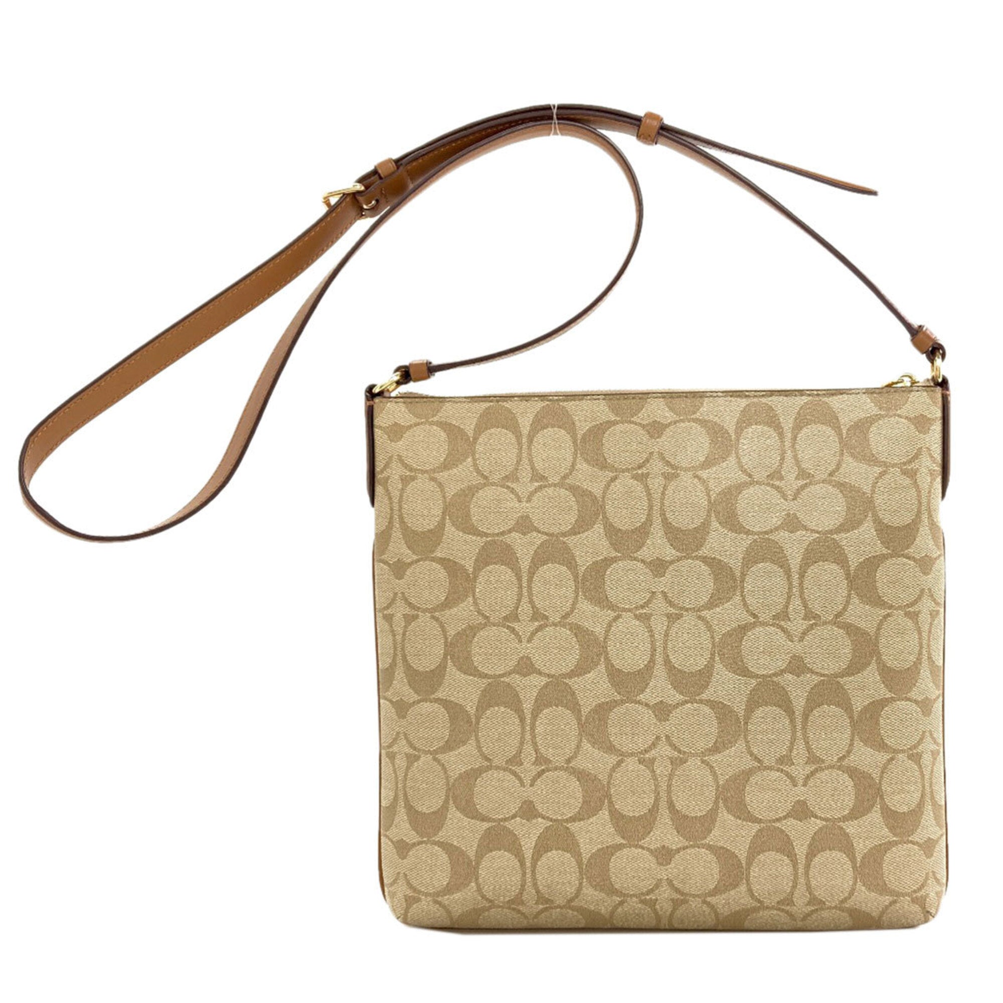 Coach Beige Pvc Shoulder Bag (Pre-Owned)