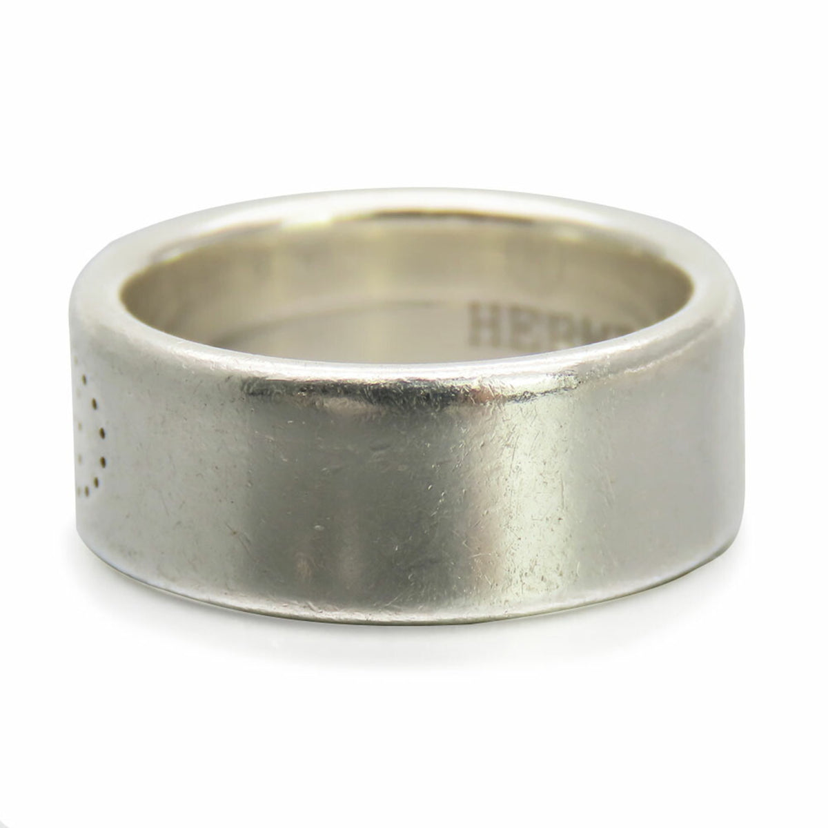 Hermes Silver 925 Band Ring (Pre-Owned)