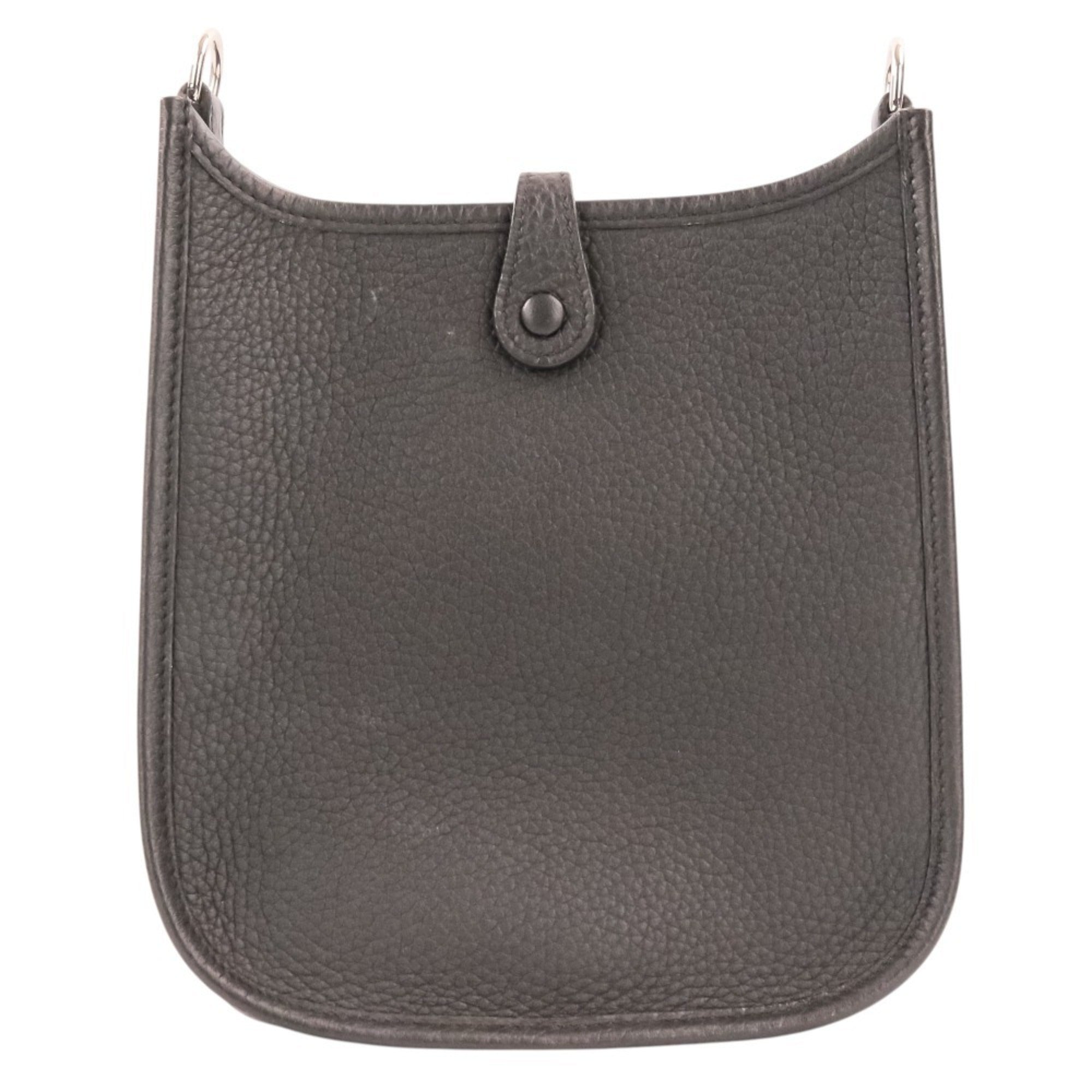 Hermes Black Taurillon Clemence Leather Shoulder Bag (Pre-Owned)