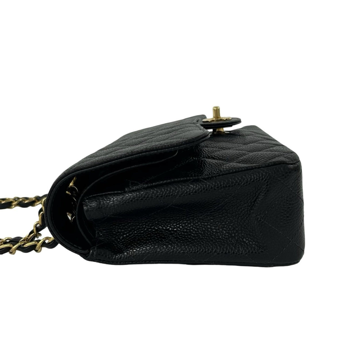 Chanel Black Grained Calfskin Shoulder Bag (Pre-Owned)