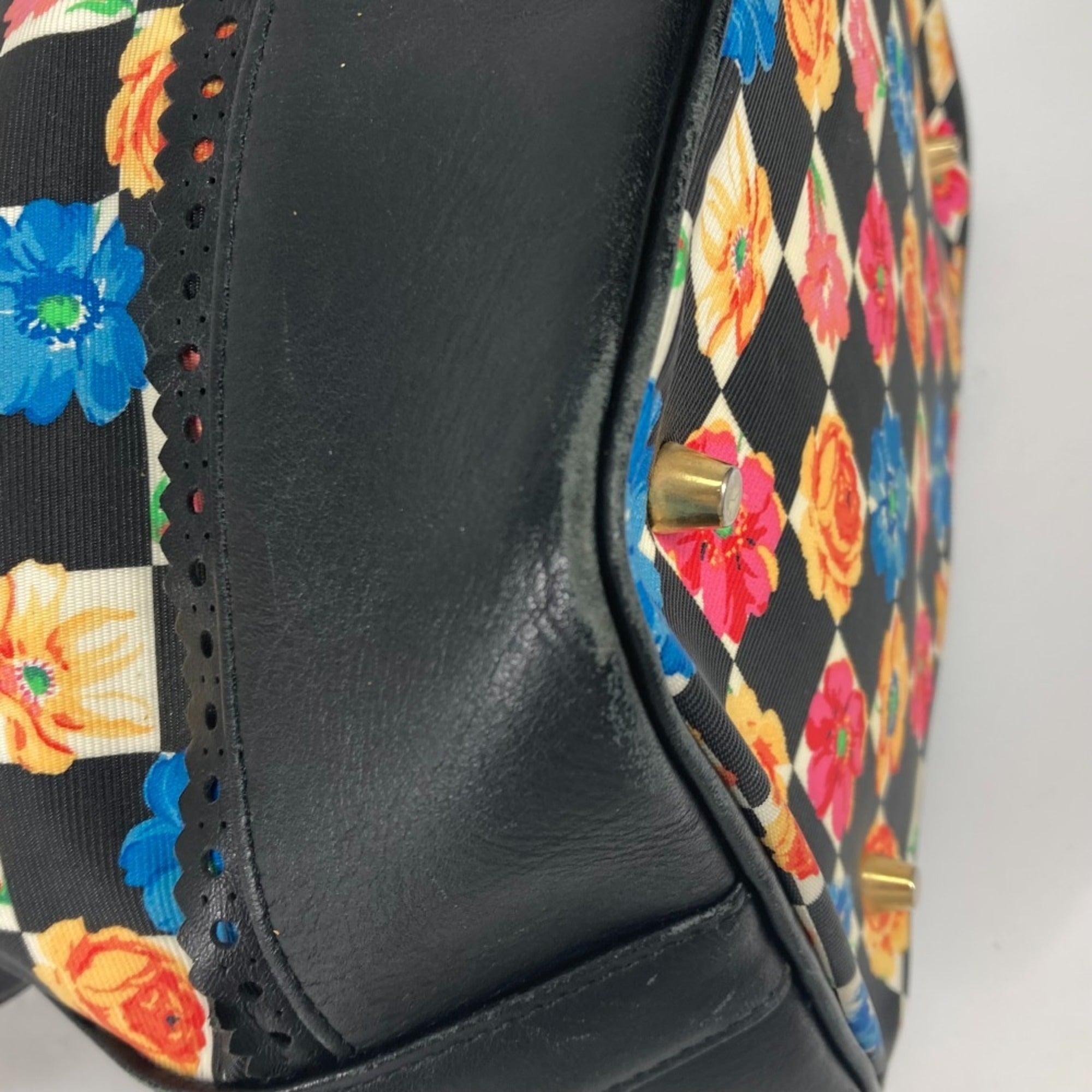 Versace Black Multi-Color Pvc Shoulder Bag (Pre-Owned)