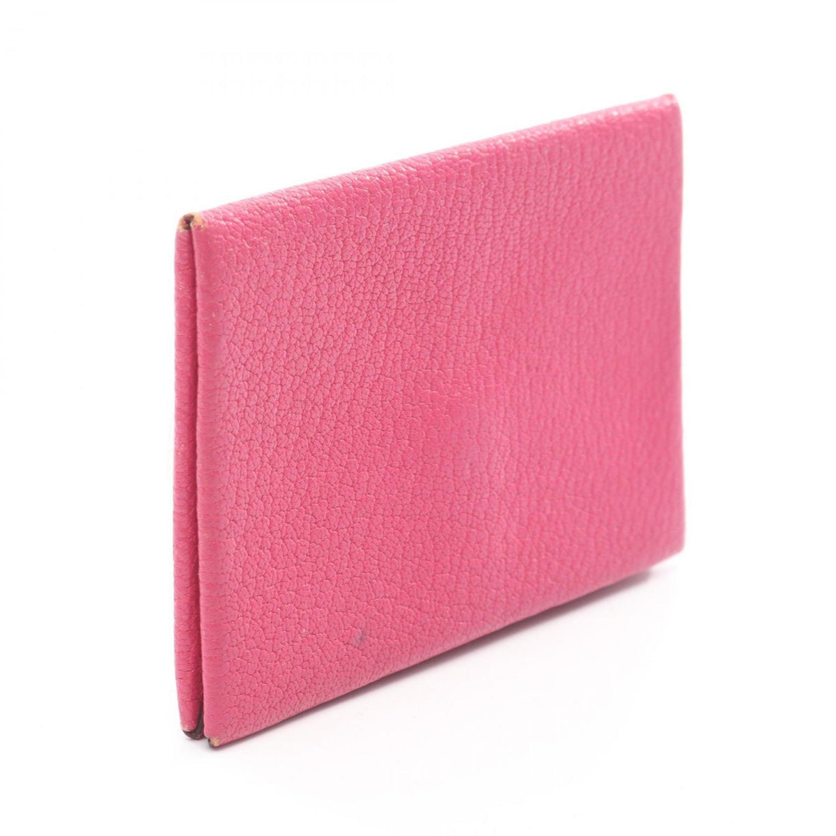 Hermes Pink Rose Shocking Chevre Leather Leather Coin Purse/Coin Case (Pre-Owned)
