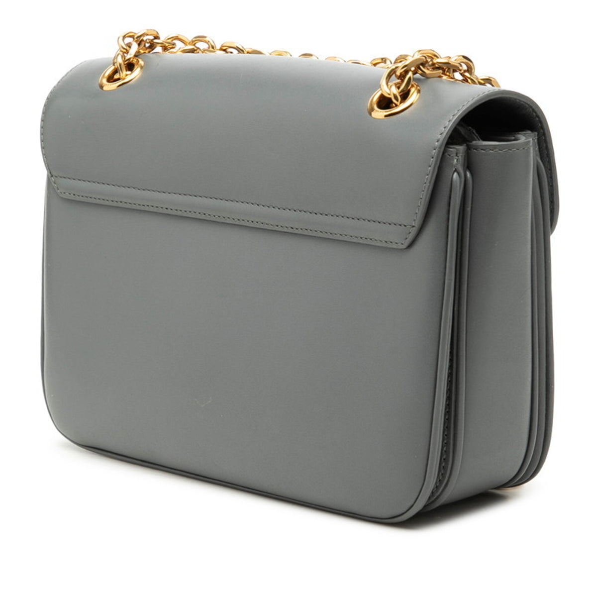 Celine Gray Leather Shoulder Bag (Pre-Owned)