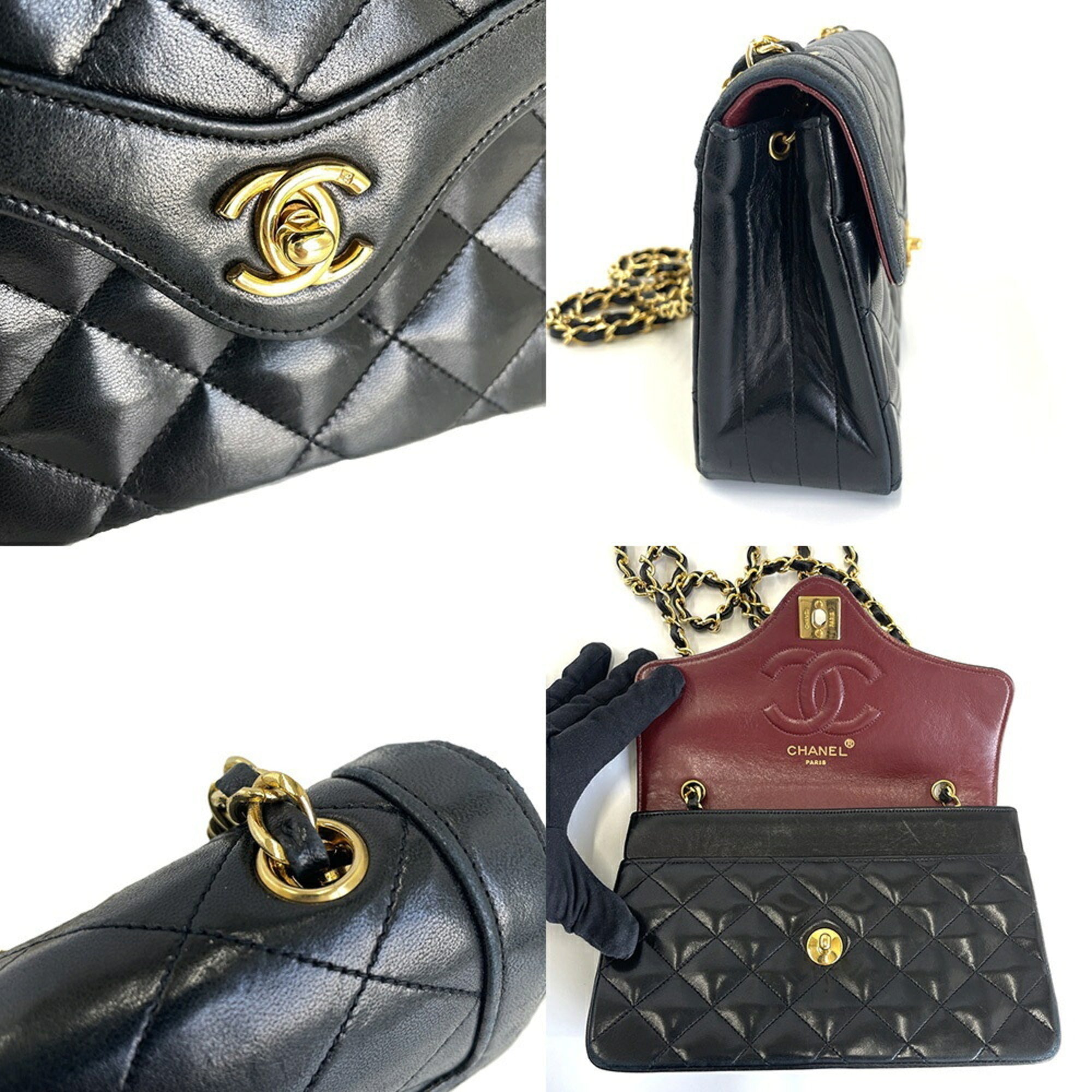 Chanel Black Leather Shoulder Bag (Pre-Owned)