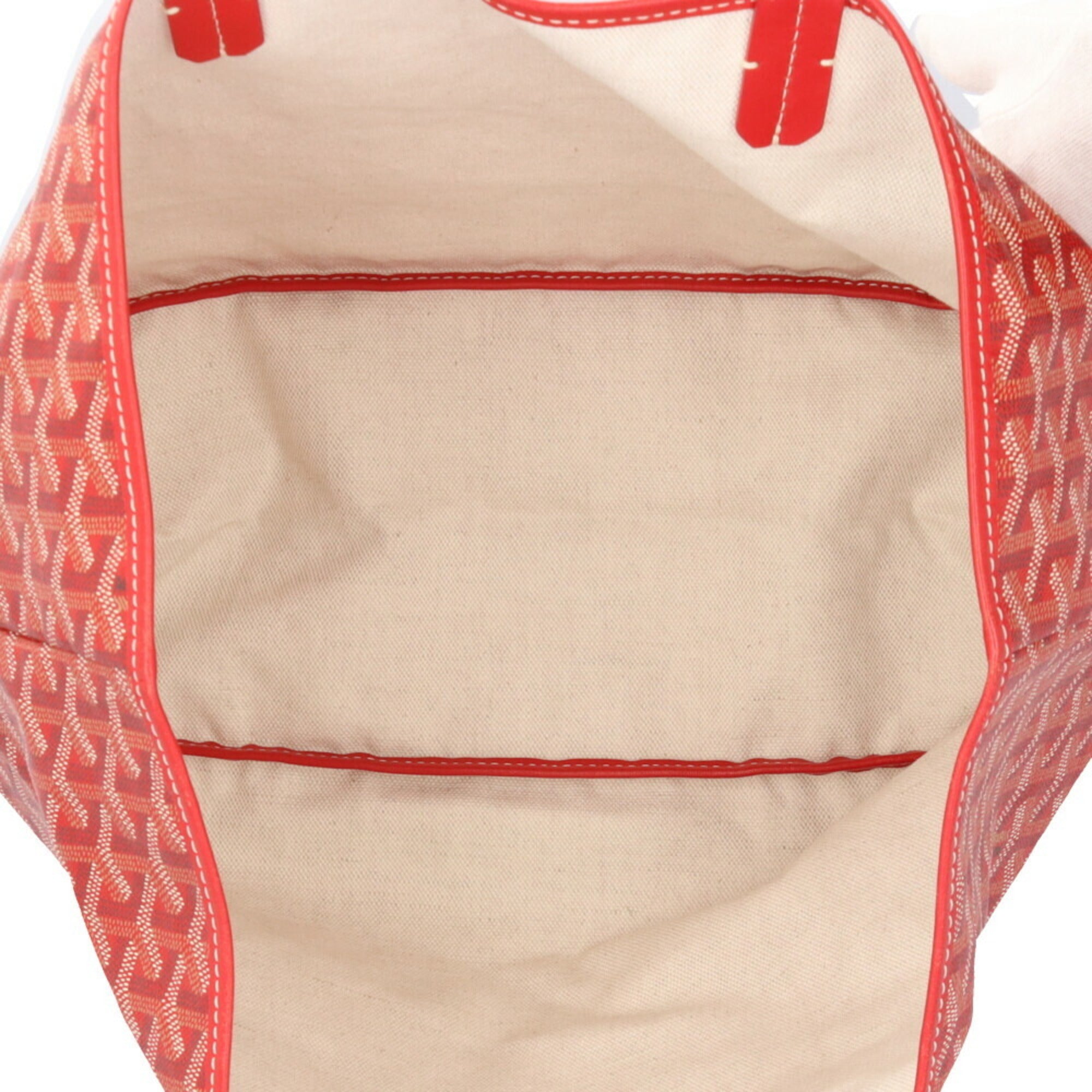 Goyard Red Color Pvc Coated Canvas Tote Bag (Pre-Owned)