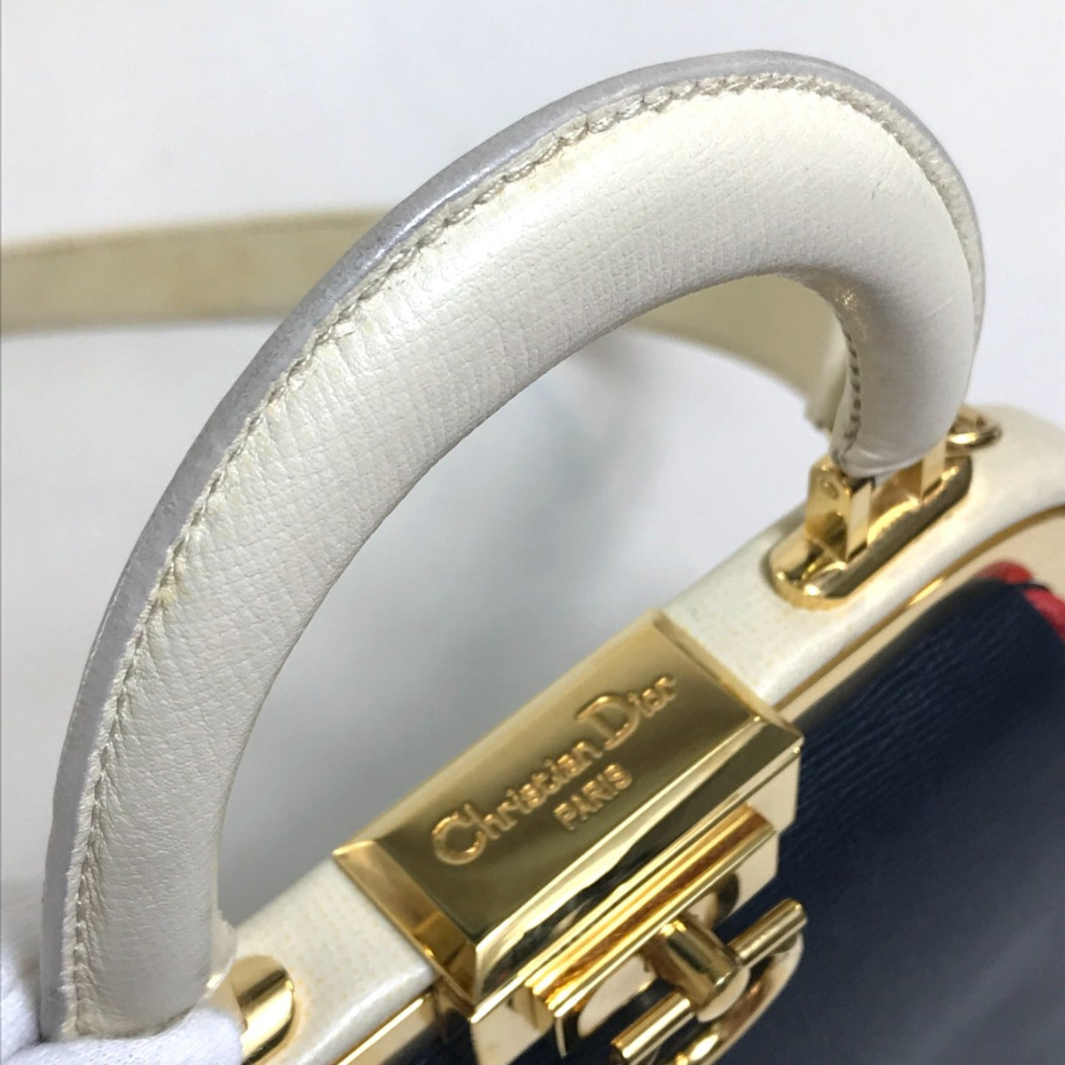 Christian Dior Navy Leather Handbag (Pre-Owned)