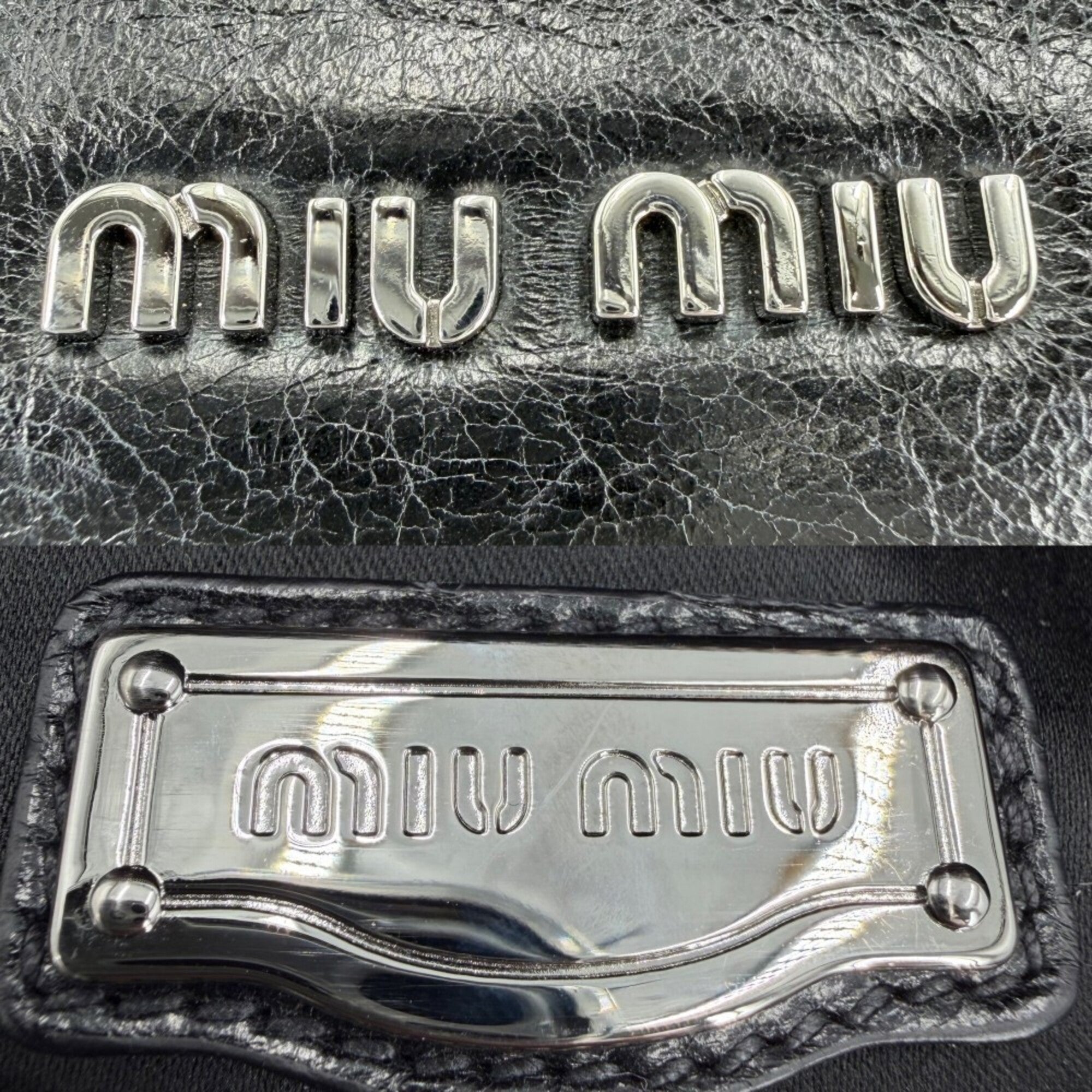 Miu Miu Black Leather Handbag (Pre-Owned)