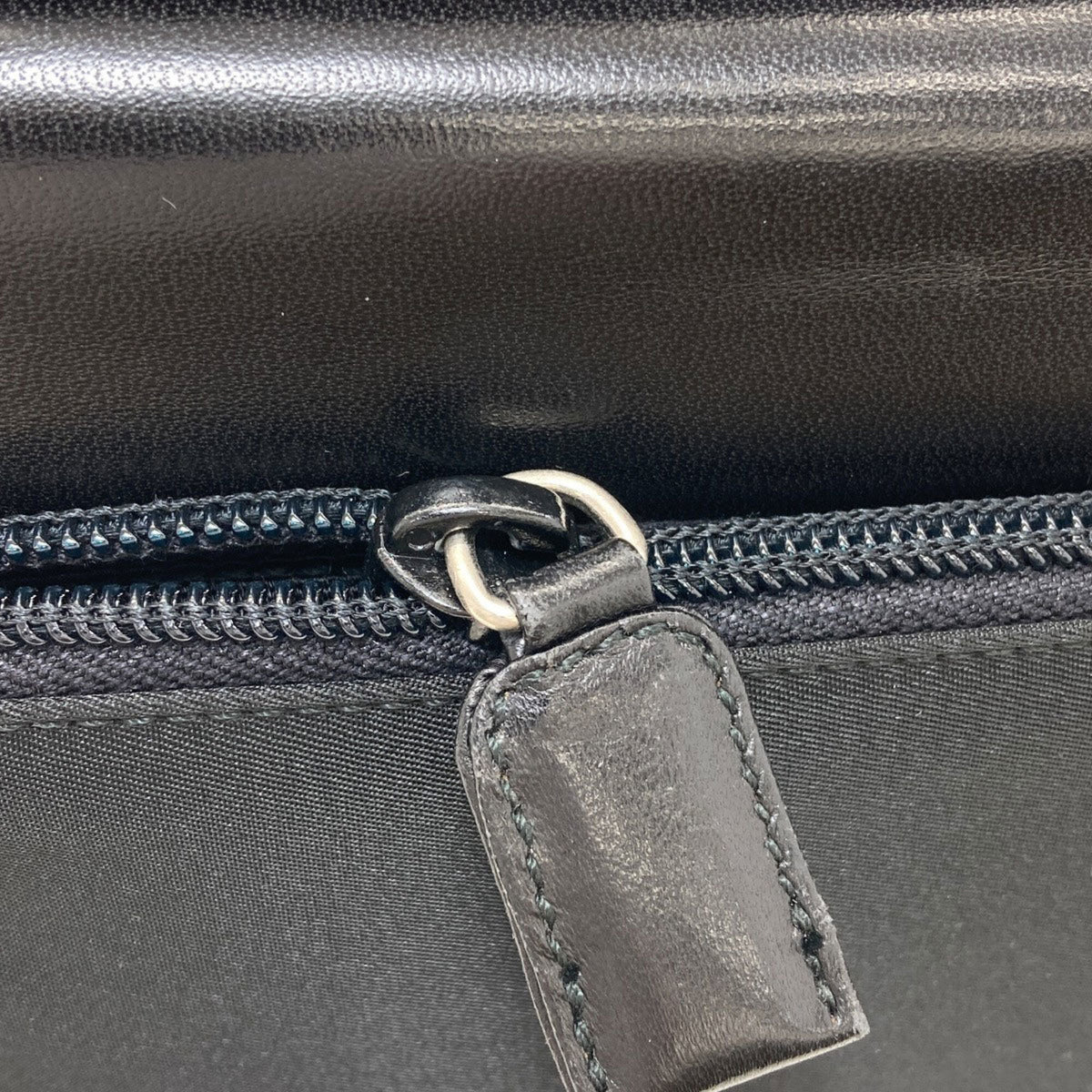 Prada Black Nylon Leather Handbag (Pre-Owned)