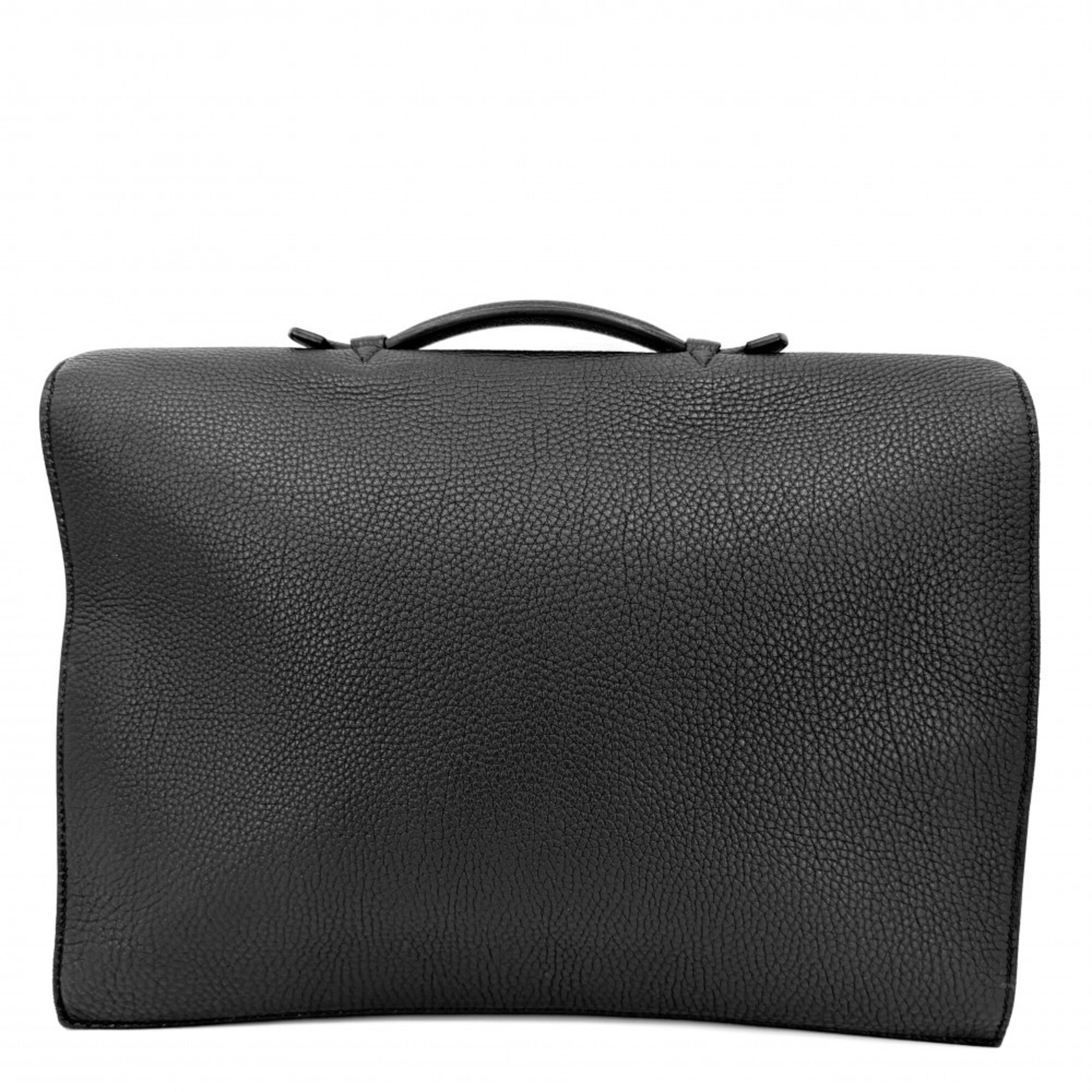 Hermes Black Leather Briefcase Handbag (Pre-Owned)