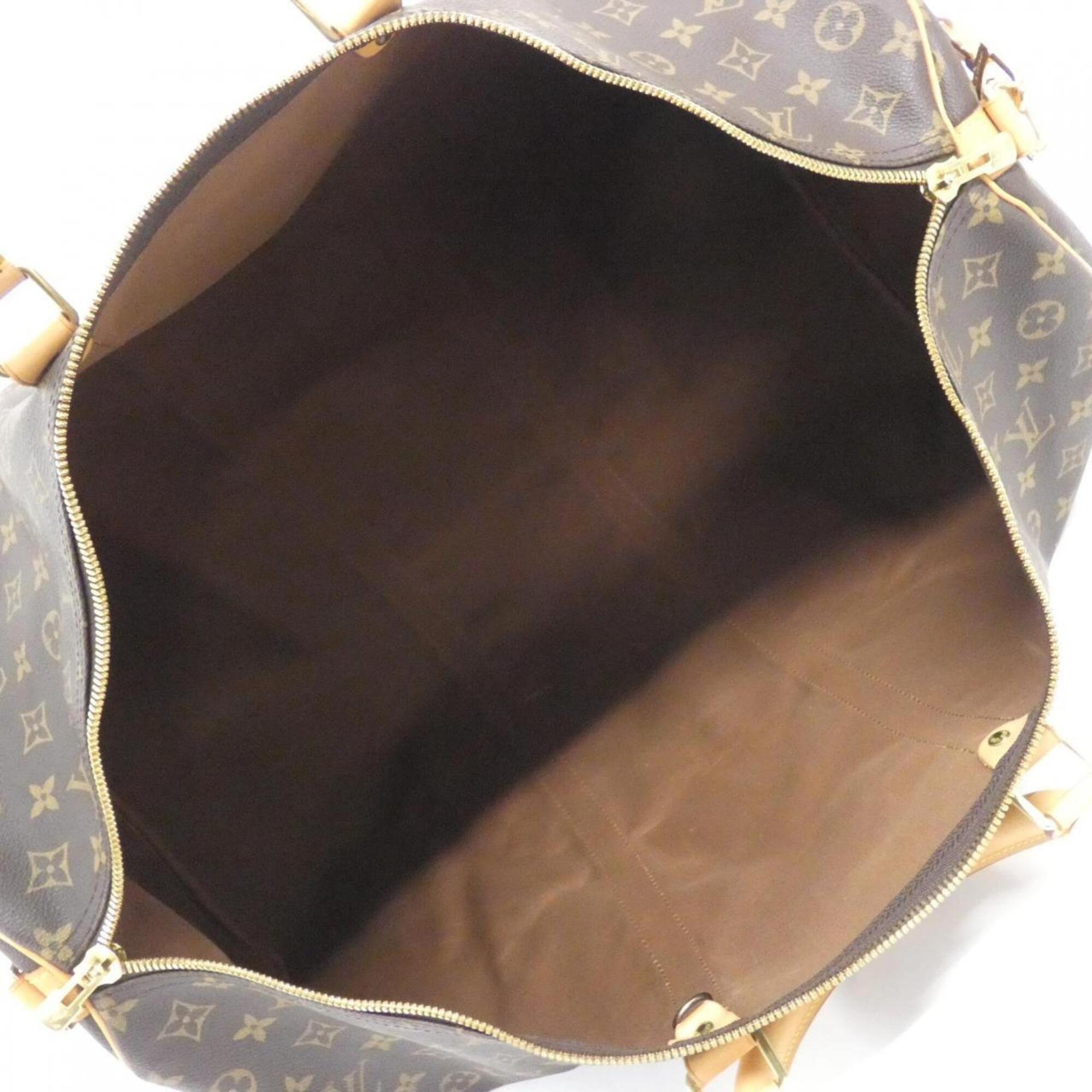 Louis Vuitton Monogram Marron Coated Canvas Boston Bag (Pre-Owned)