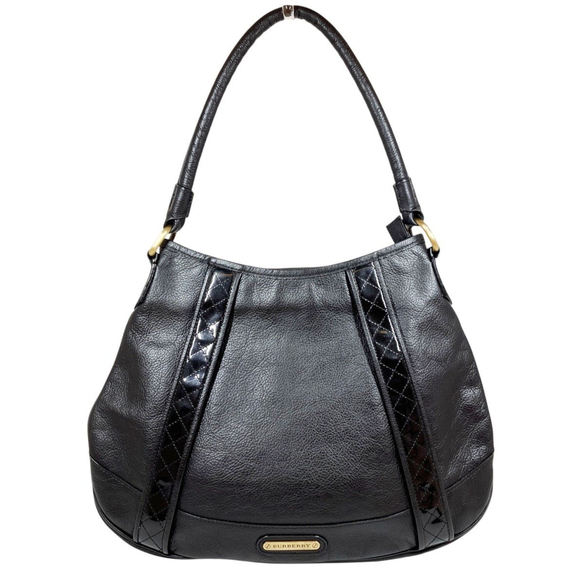 Burberry Black Leather Shoulder Bag (Pre-Owned)