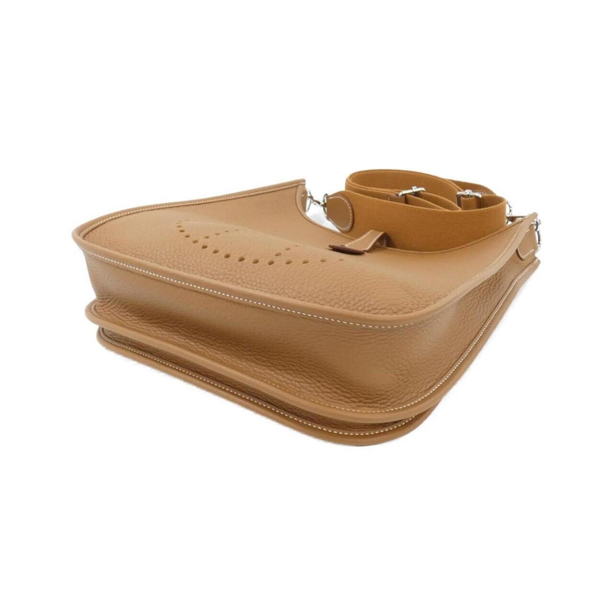 Hermes Gold Taurillon Clemence Leather Shoulder Bag (Pre-Owned)