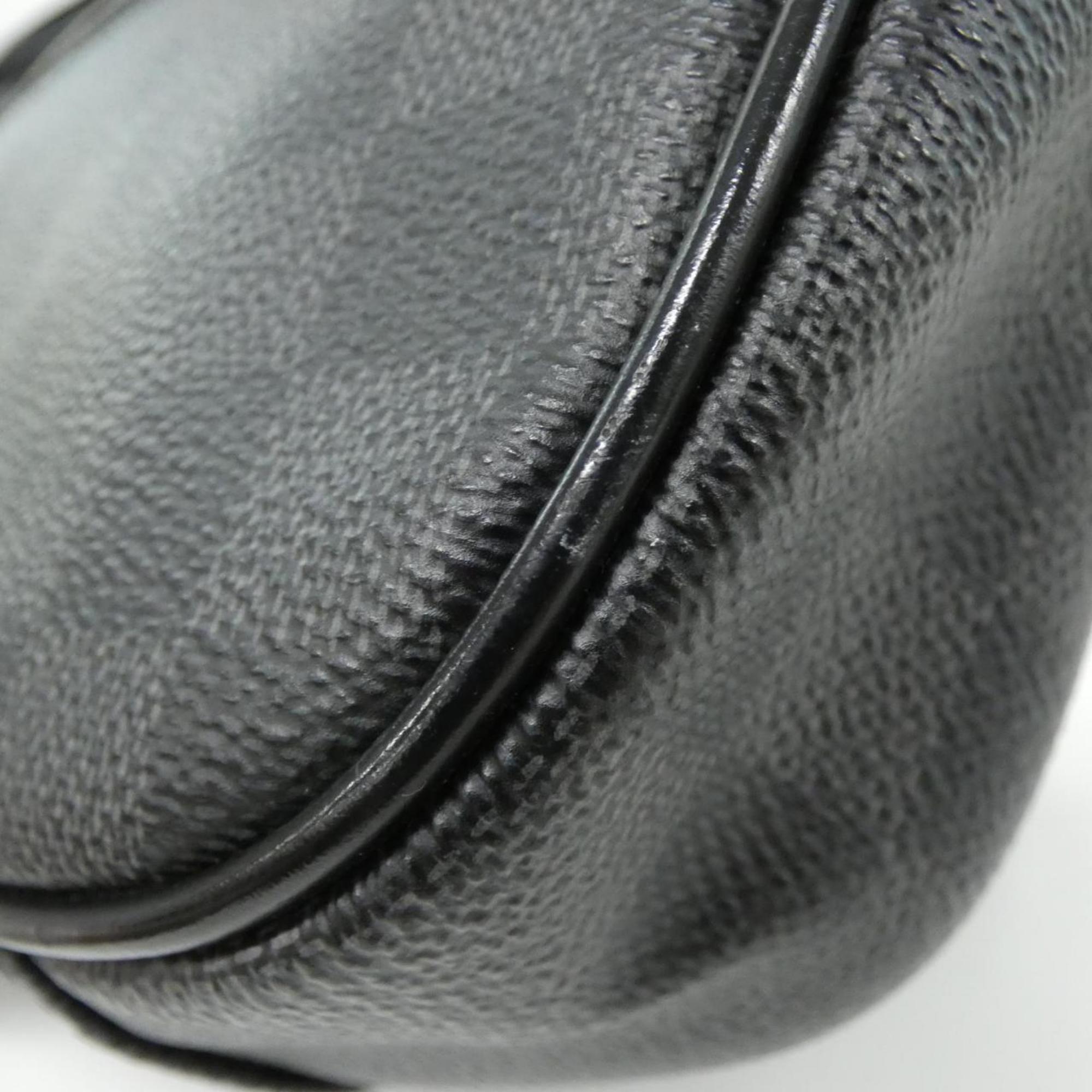 Louis Vuitton Dark Gray Graphite Coated Canvas Shoulder Bag (Pre-Owned)