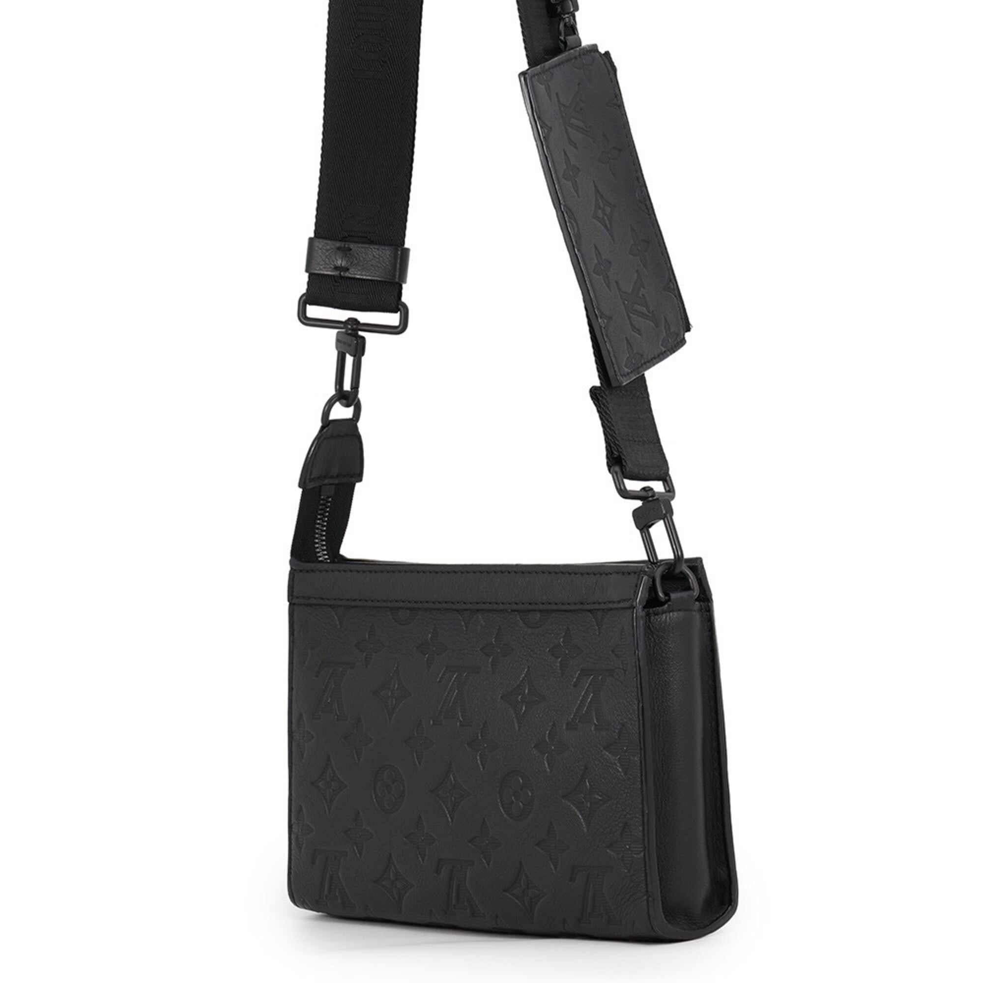 Louis Vuitton Black Monogram Noir Monogram Shadow Handbag Shoulder Bag (Pre-Owned)