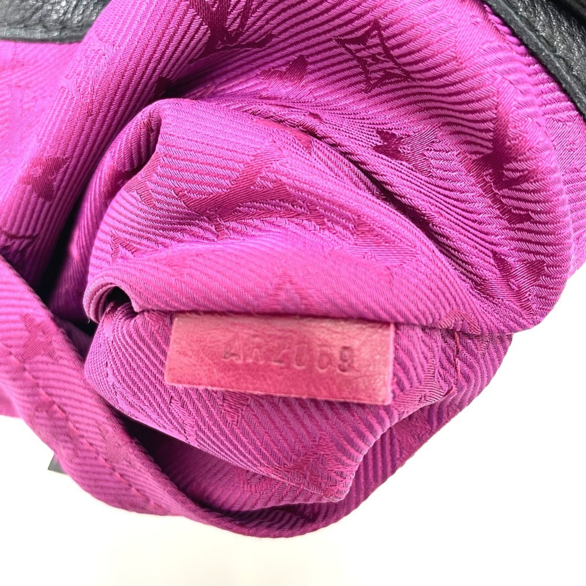 Louis Vuitton Black Purple Canvas Leather Handbag Tote Bag (Pre-Owned)