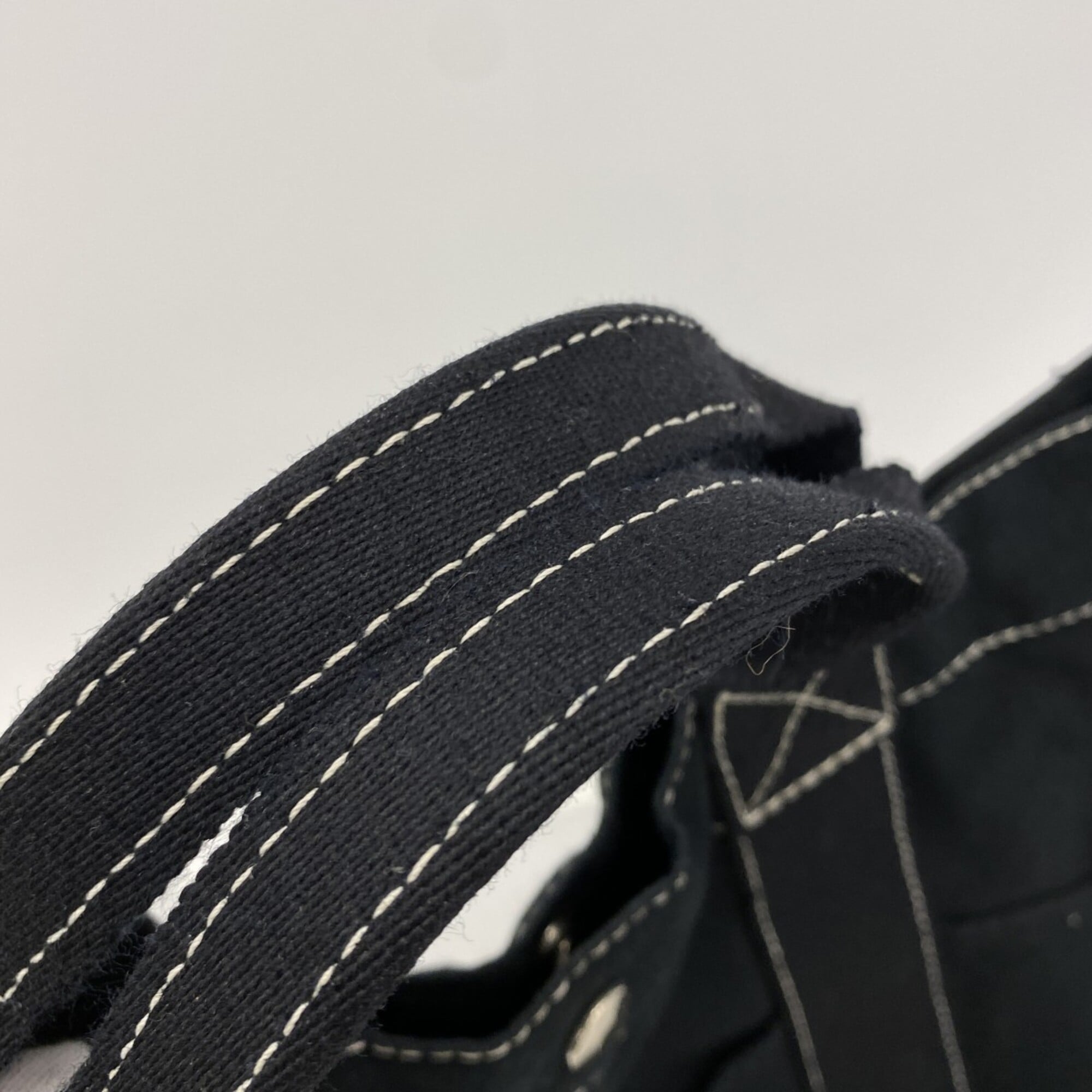Hermes Black Canvas Tote Bag (Pre-Owned)