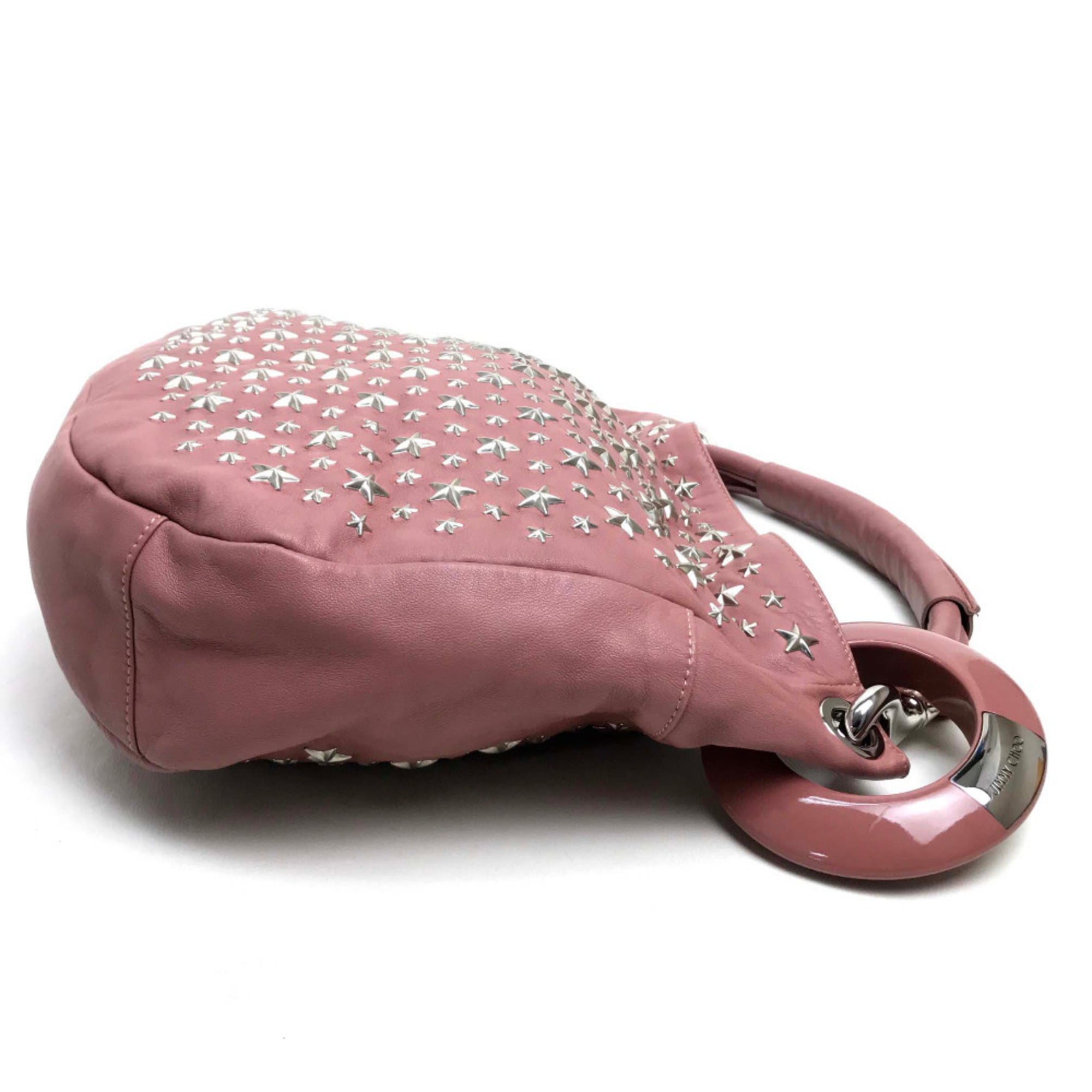 Jimmy Choo Pink Metal Leather Handbag Shoulder Bag (Pre-Owned)
