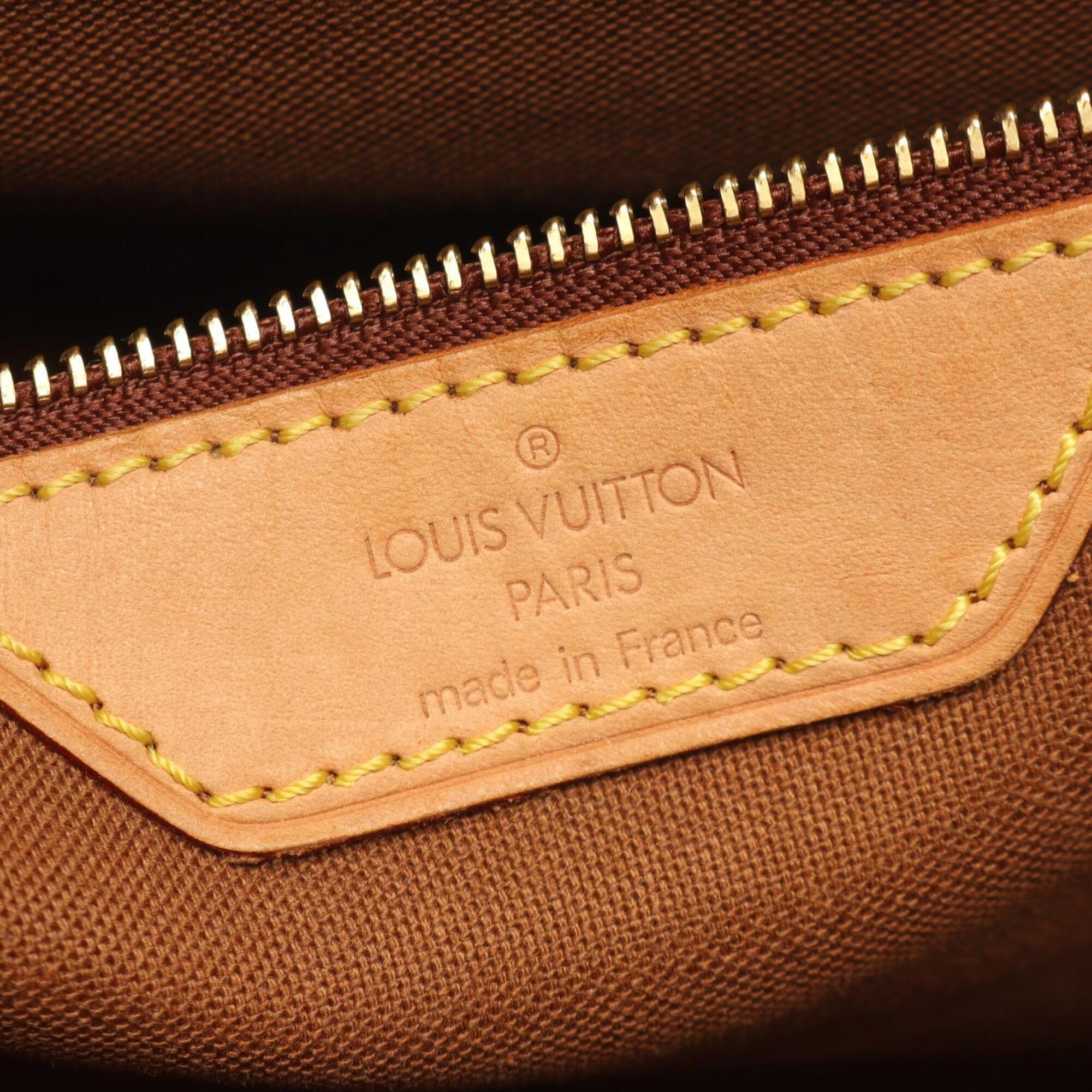 Louis Vuitton Brown Pvc Leather Handbag Tote Bag (Pre-Owned)