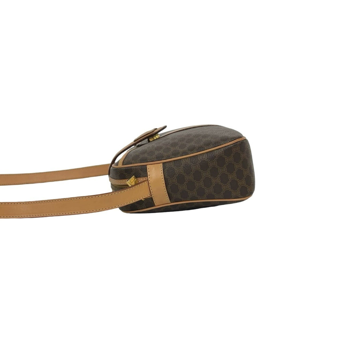 Celine Brown Leather Pvc Pochette Shoulder Bag (Pre-Owned)
