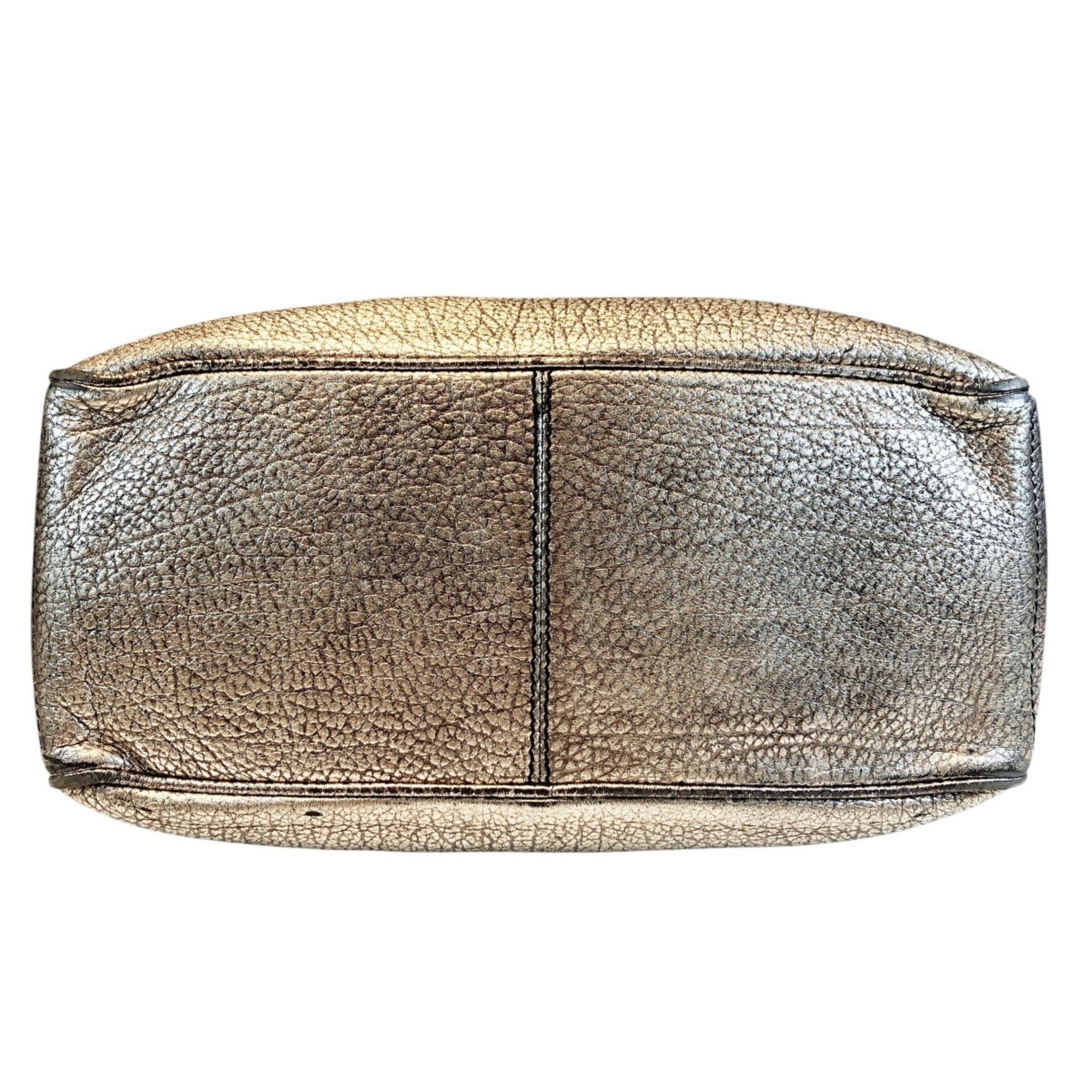 Celine Boogie Gold Metallic Leather Handbag (Pre-Owned)