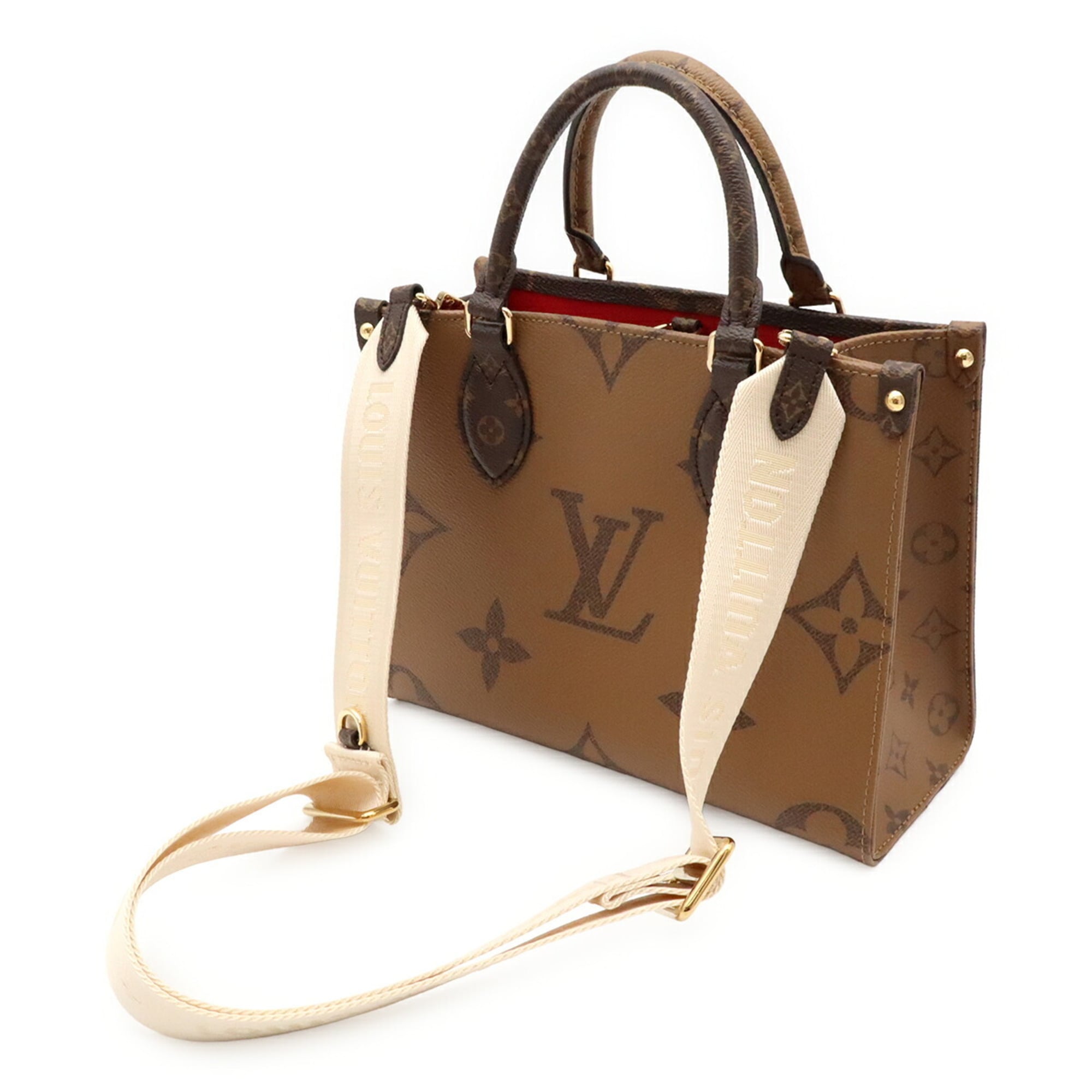 Louis Vuitton Dark Brown Light Brown Monogram Canvas Monogram Reverse Canvas Handbag Shoulder Bag (Pre-Owned)