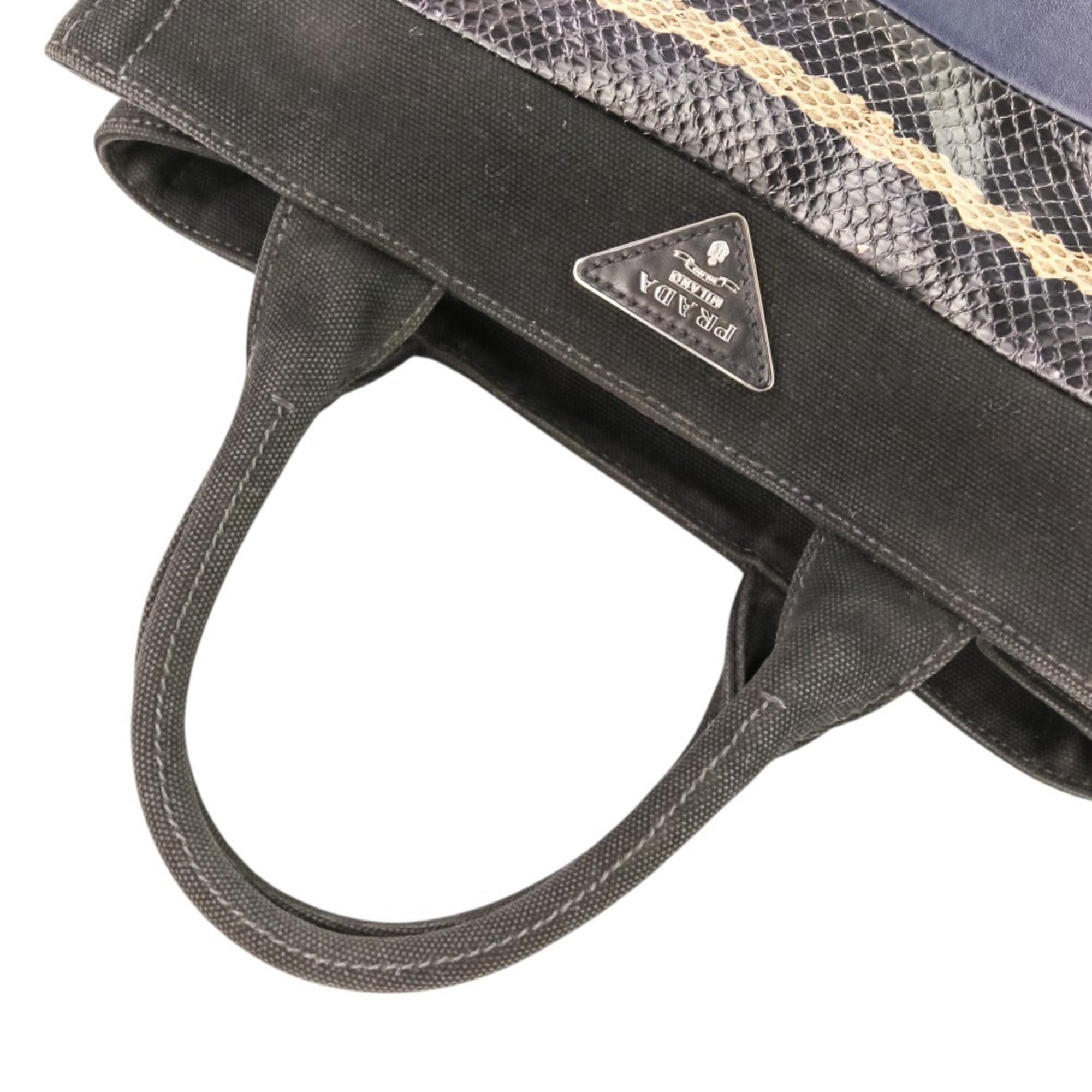 Prada Black Navy Handbag Shoulder Bag (Pre-Owned)