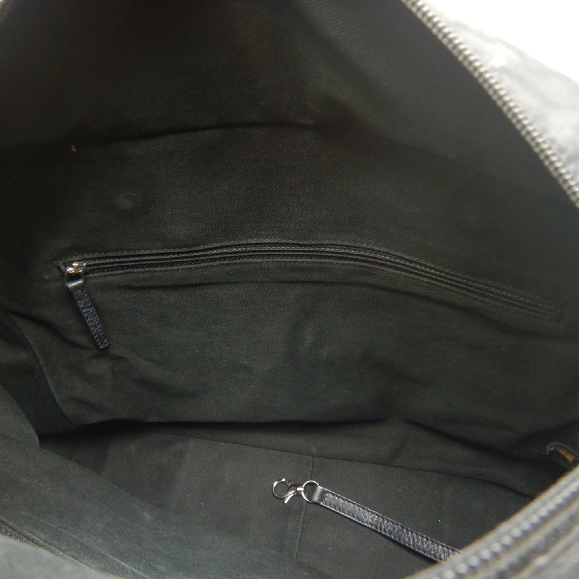 Chanel Black Nylon Leather Tote Bag (Pre-Owned)