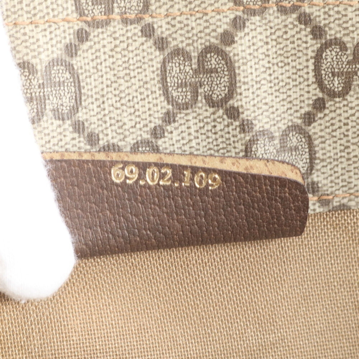 Gucci Brown Leather Coated Canvas Shoulder Bag Tote Bag (Pre-Owned)