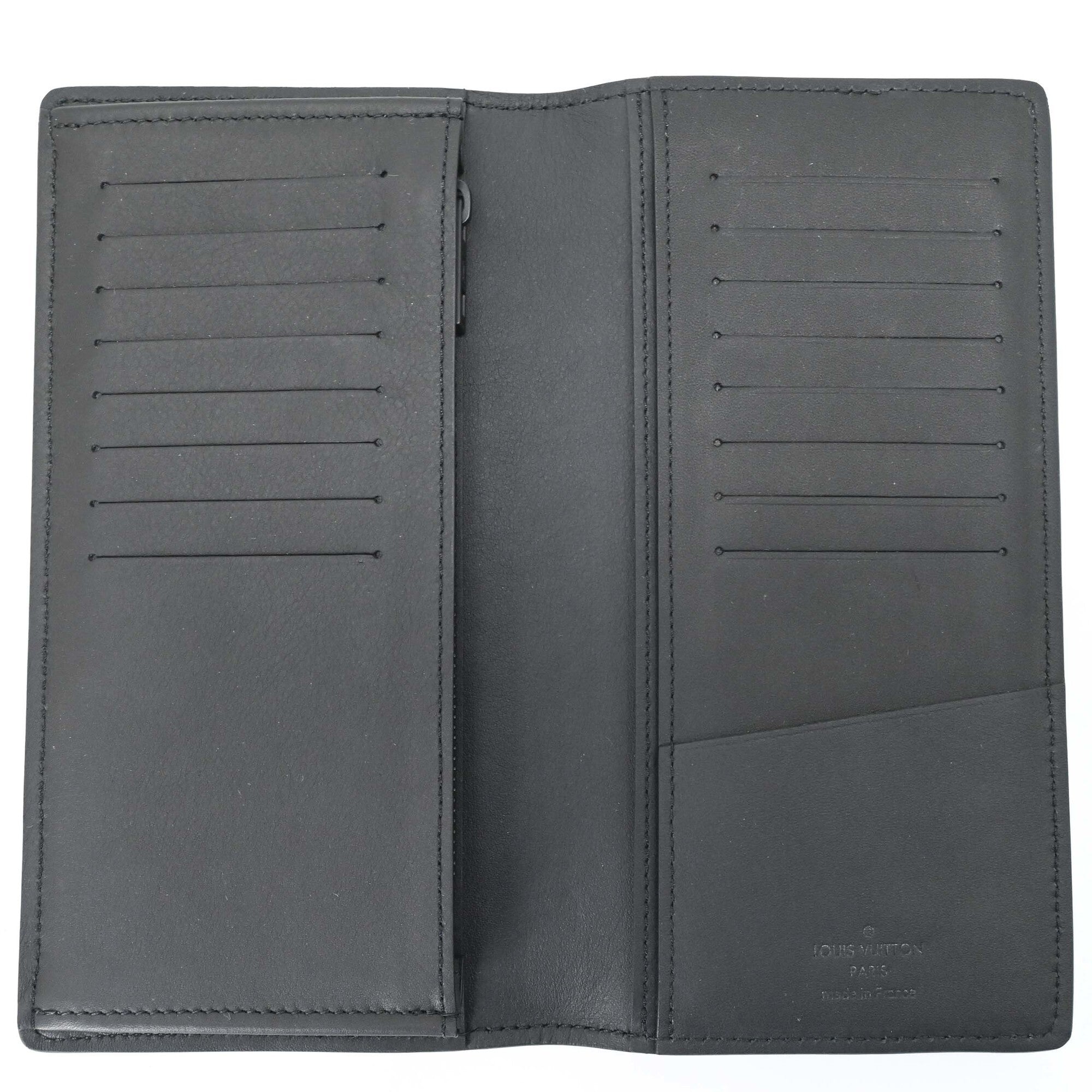 Louis Vuitton Black Leather Wallet (Bi-Fold) (Pre-Owned)