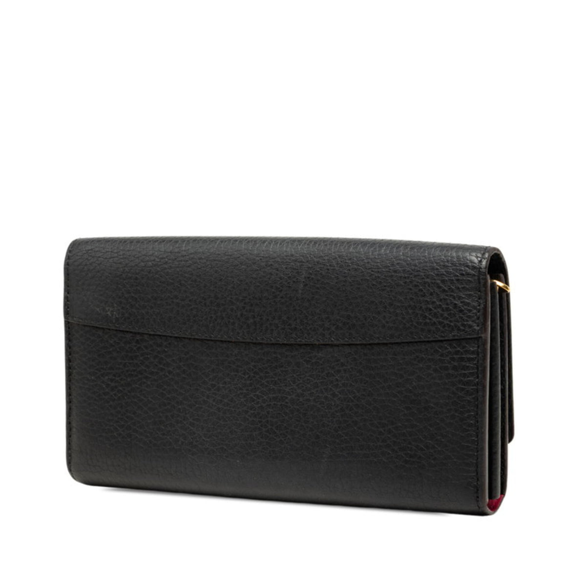 Louis Vuitton Black Noir Leather Long Wallet (Bi-Fold) (Pre-Owned)