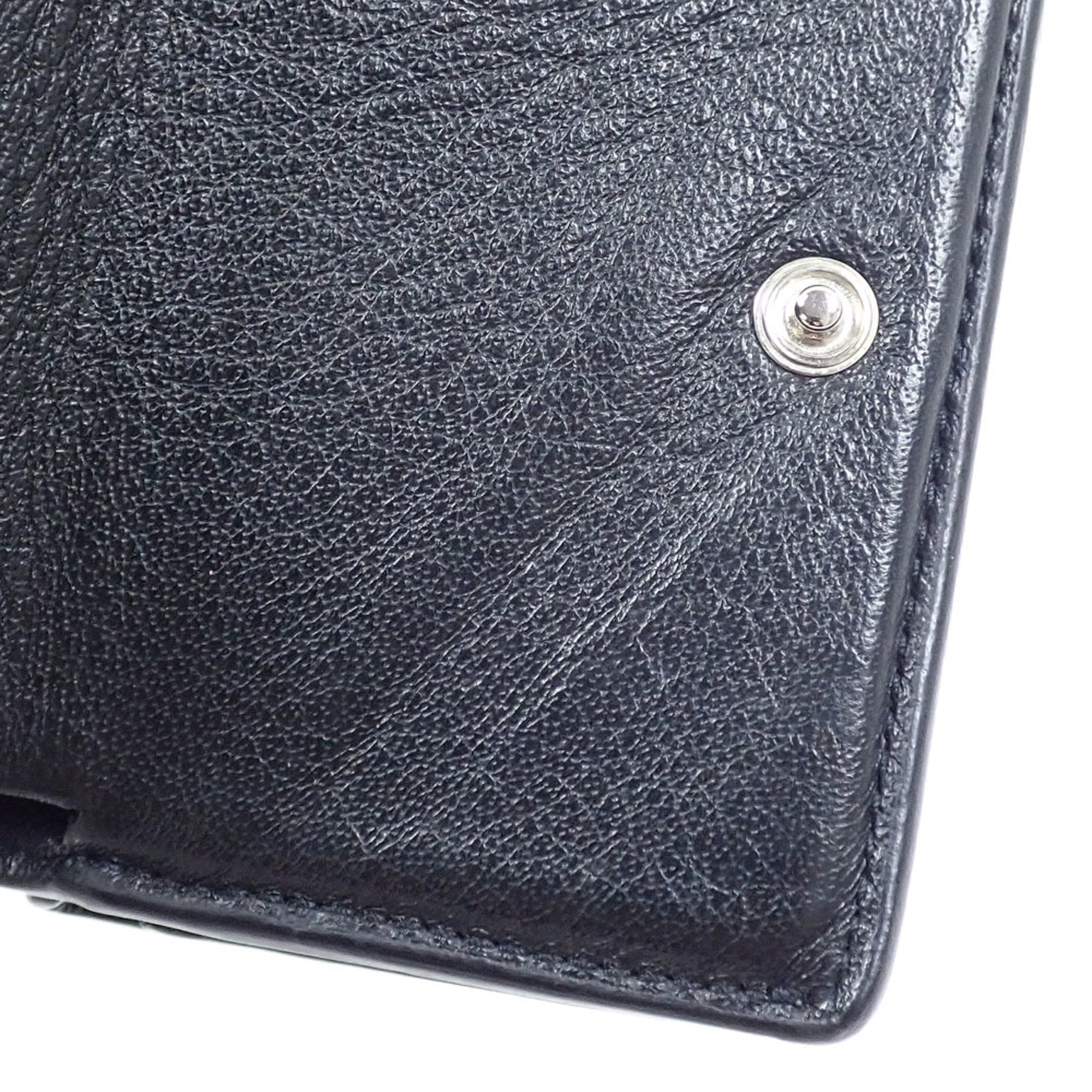 Balenciaga Black Leather Wallet (Tri-Fold) (Pre-Owned)