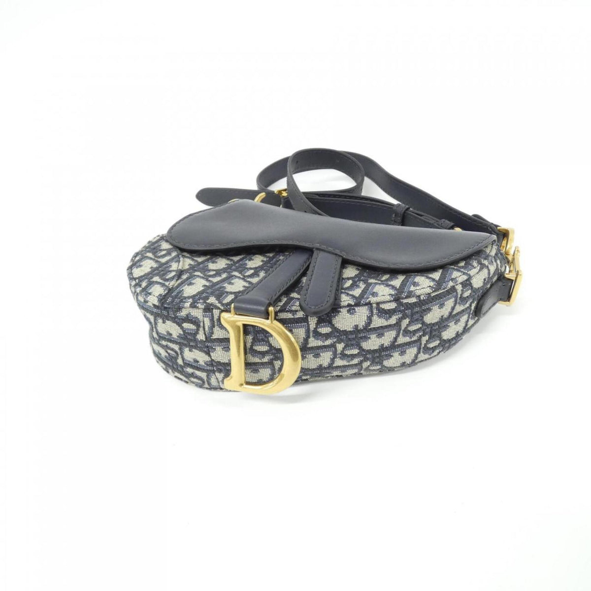 Christian Dior Blue Canvas Leather Shoulder Bag (Pre-Owned)
