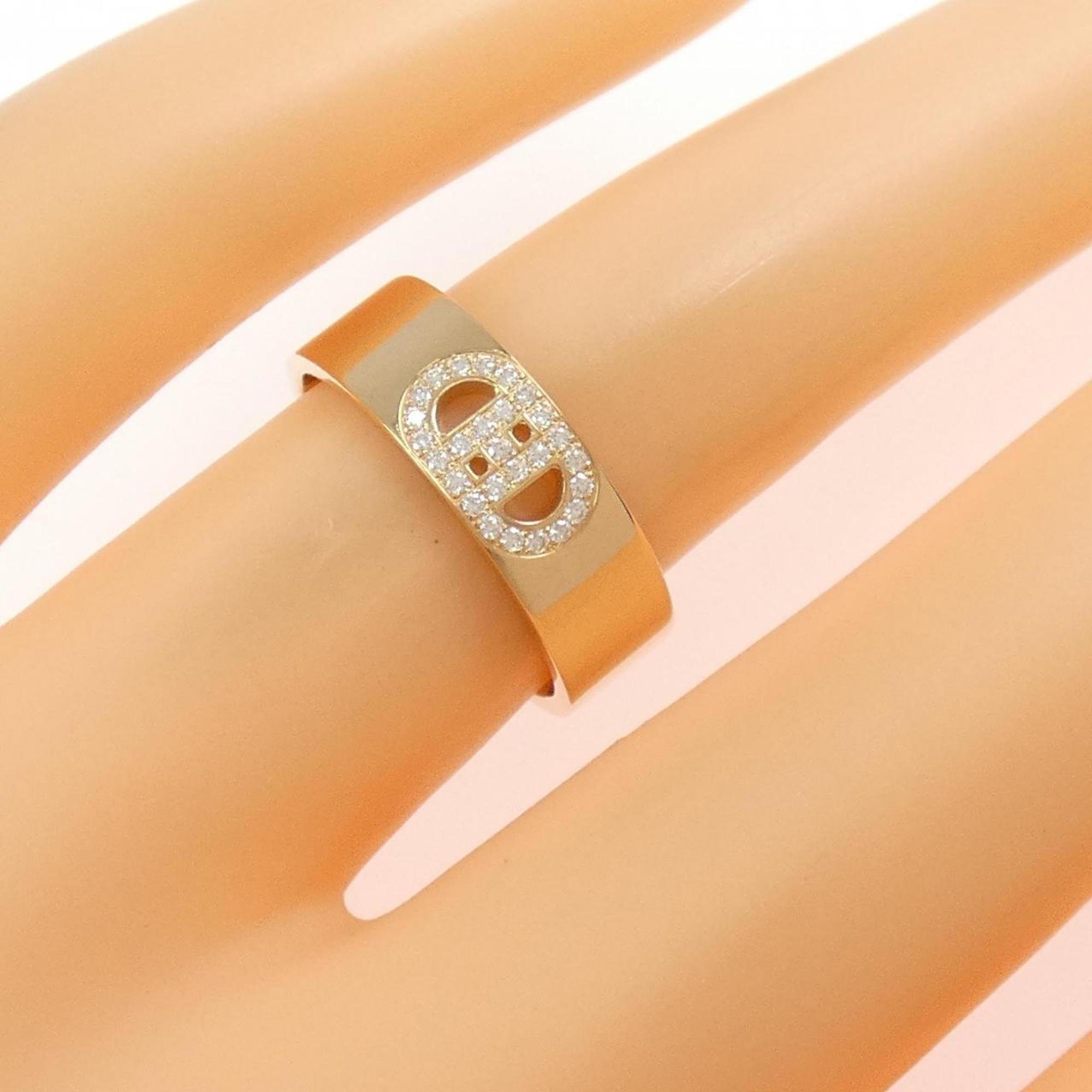 Hermes Pink Gold Band Ring (Pre-Owned)