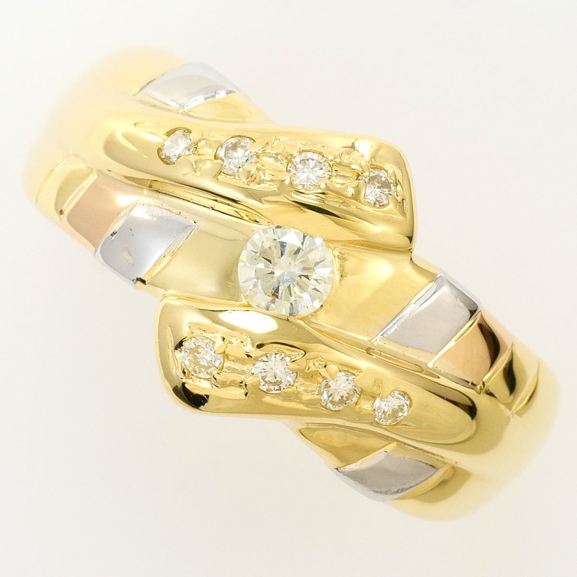Unbranded Pink Gold Platinum Yellow Gold Yellow Gold (18K) Pink Gold (18K) Platinum 900 Band Ring (Pre-Owned)