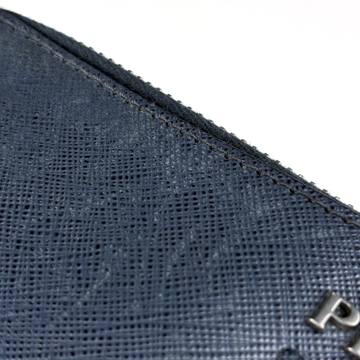 Prada Navy Leather Pochette (Pre-Owned)