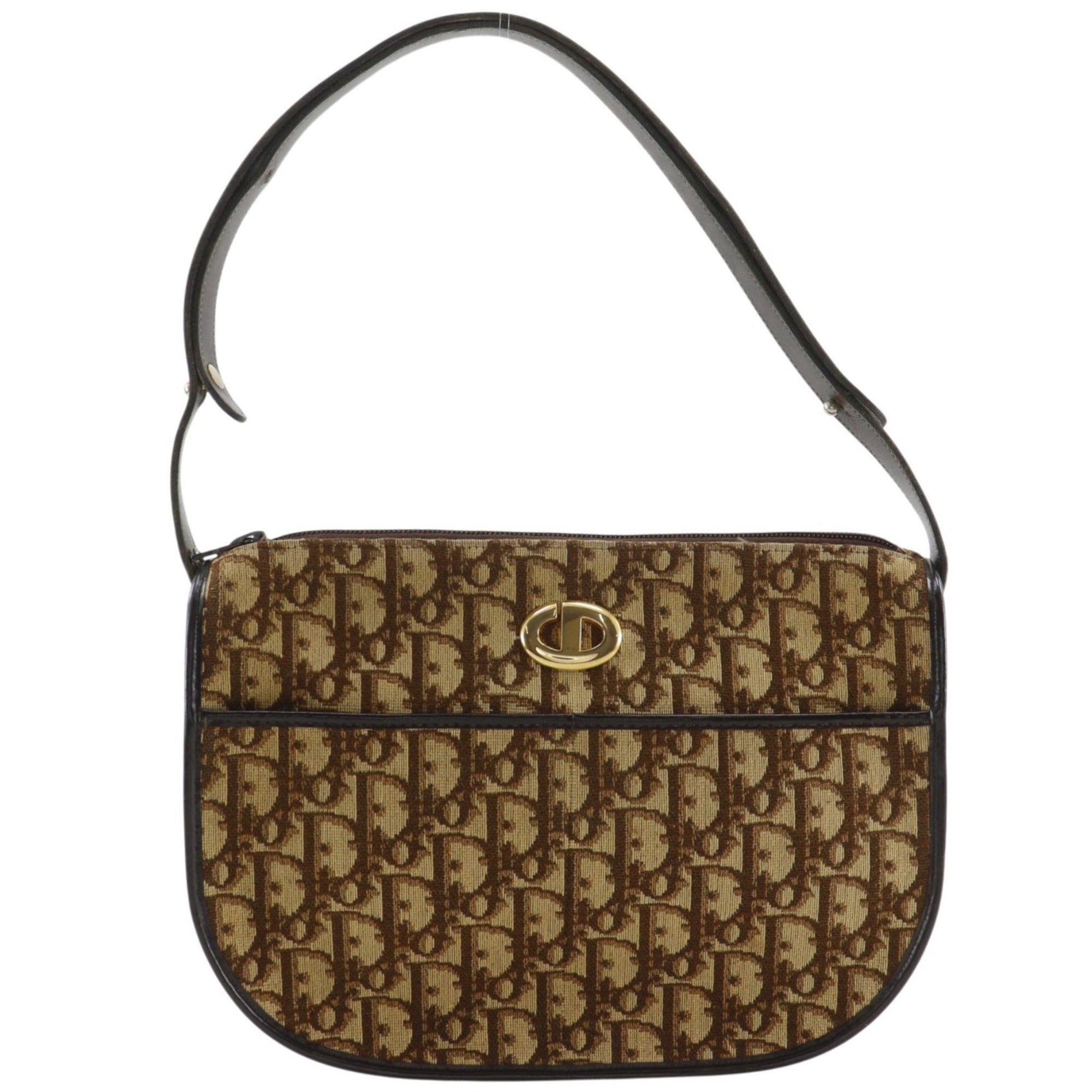 Christian Dior Brown Canvas Shoulder Bag (Pre-Owned)