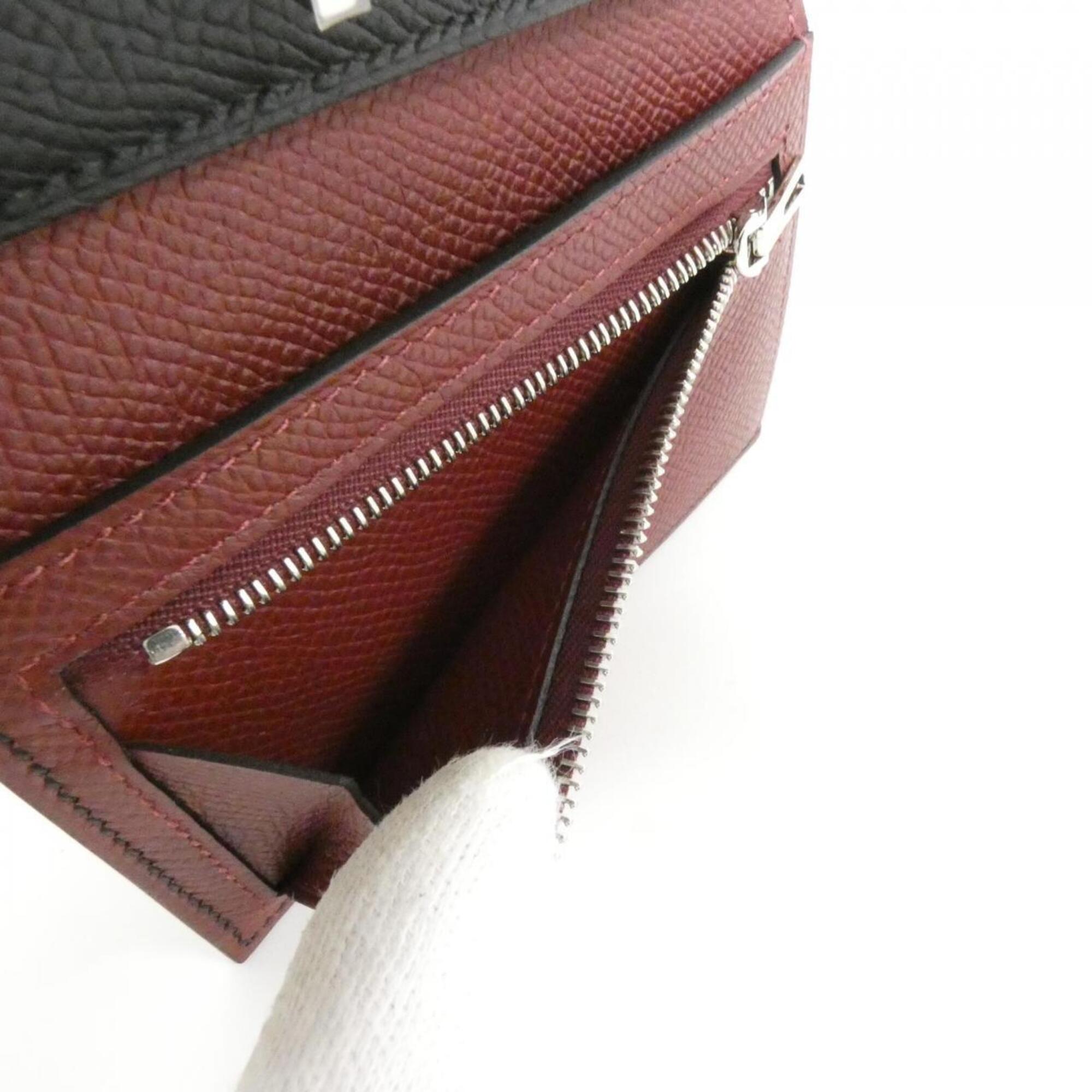Hermes Black Rouge H Epsom Leather Coin Purse/Coin Case (Pre-Owned)