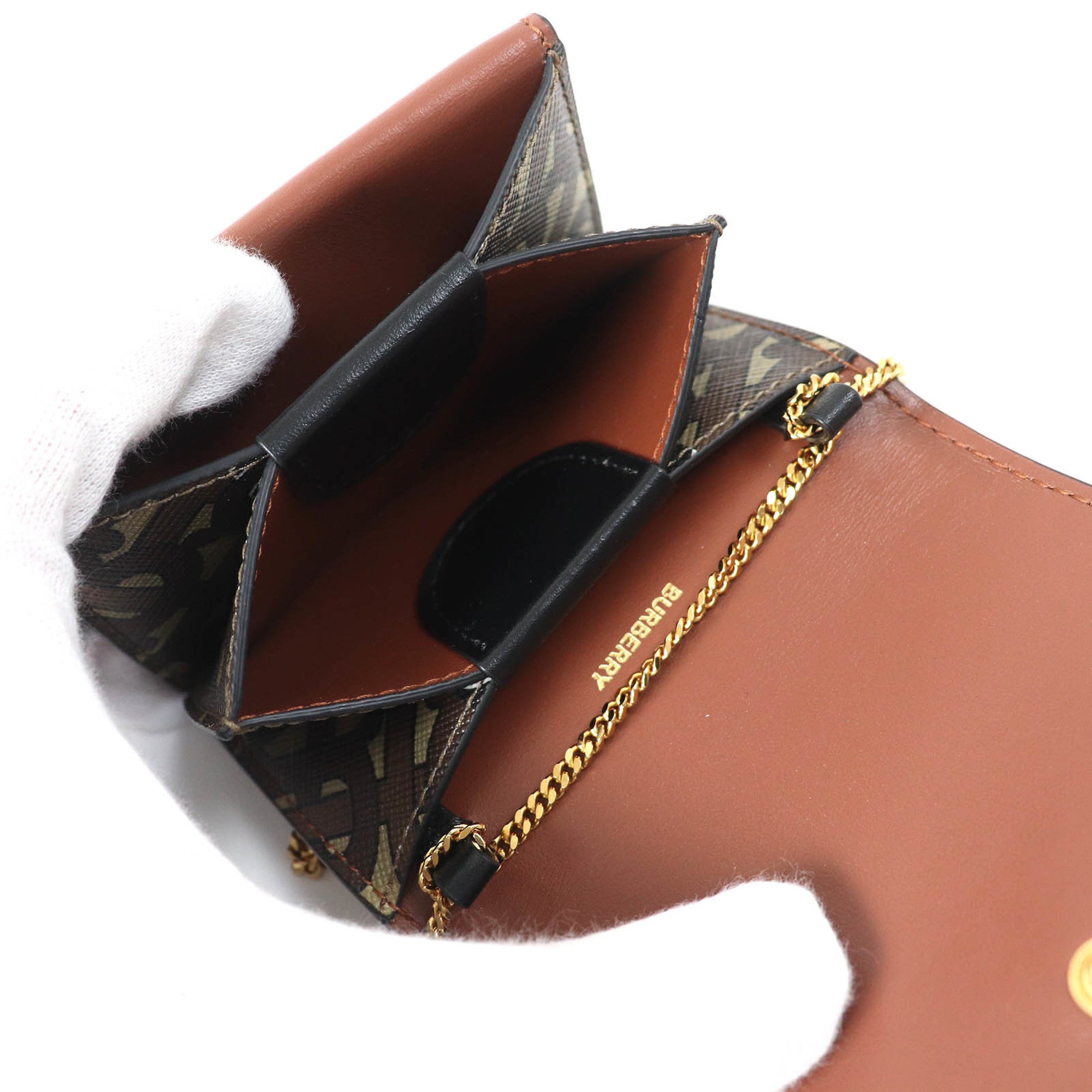 Burberry Brown Pvc Chain/Shoulder Wallet (Pre-Owned)
