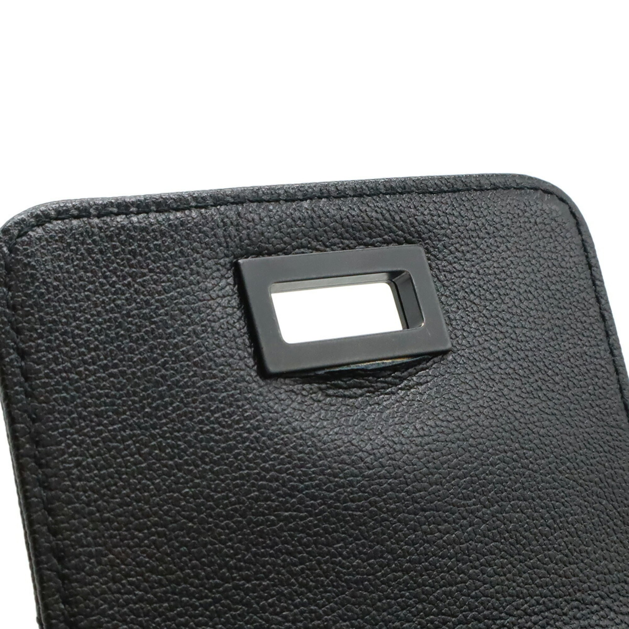 Chanel Black Leather Shoulder Bag Tote Bag (Pre-Owned)