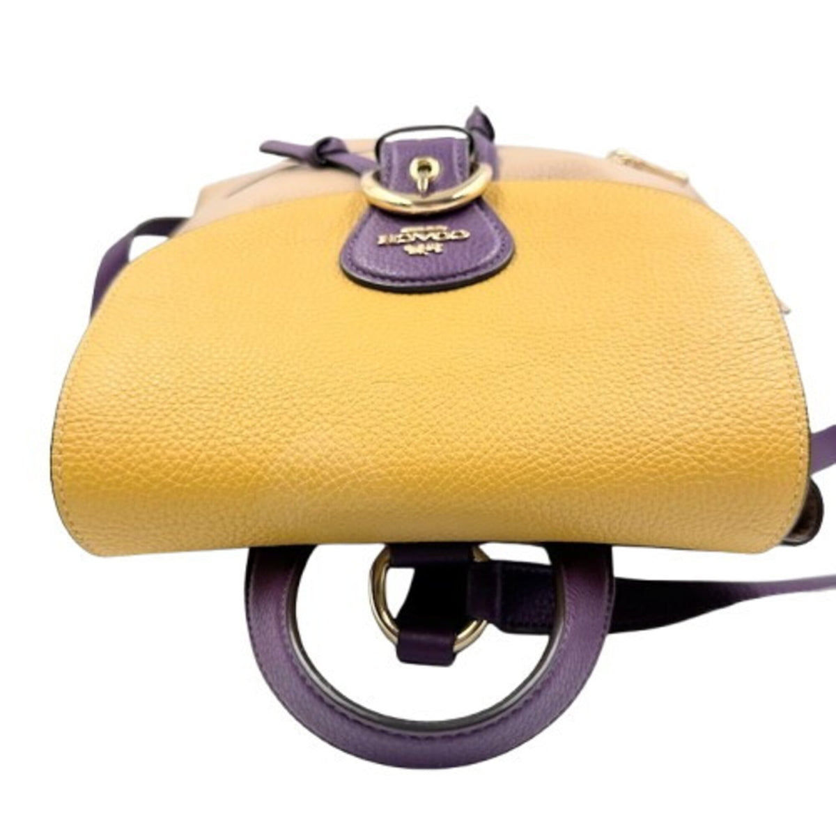 Coach Beige Yellow Leather Backpack (Pre-Owned)